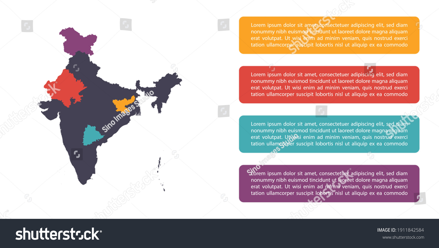 Infographic Map India Vector Illustration Eps Stock Vector Royalty Free Shutterstock