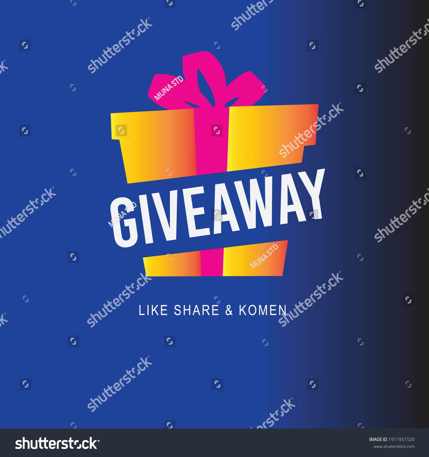 Giveaway Concept Design Vector Template Stock Vector (Royalty Free ...