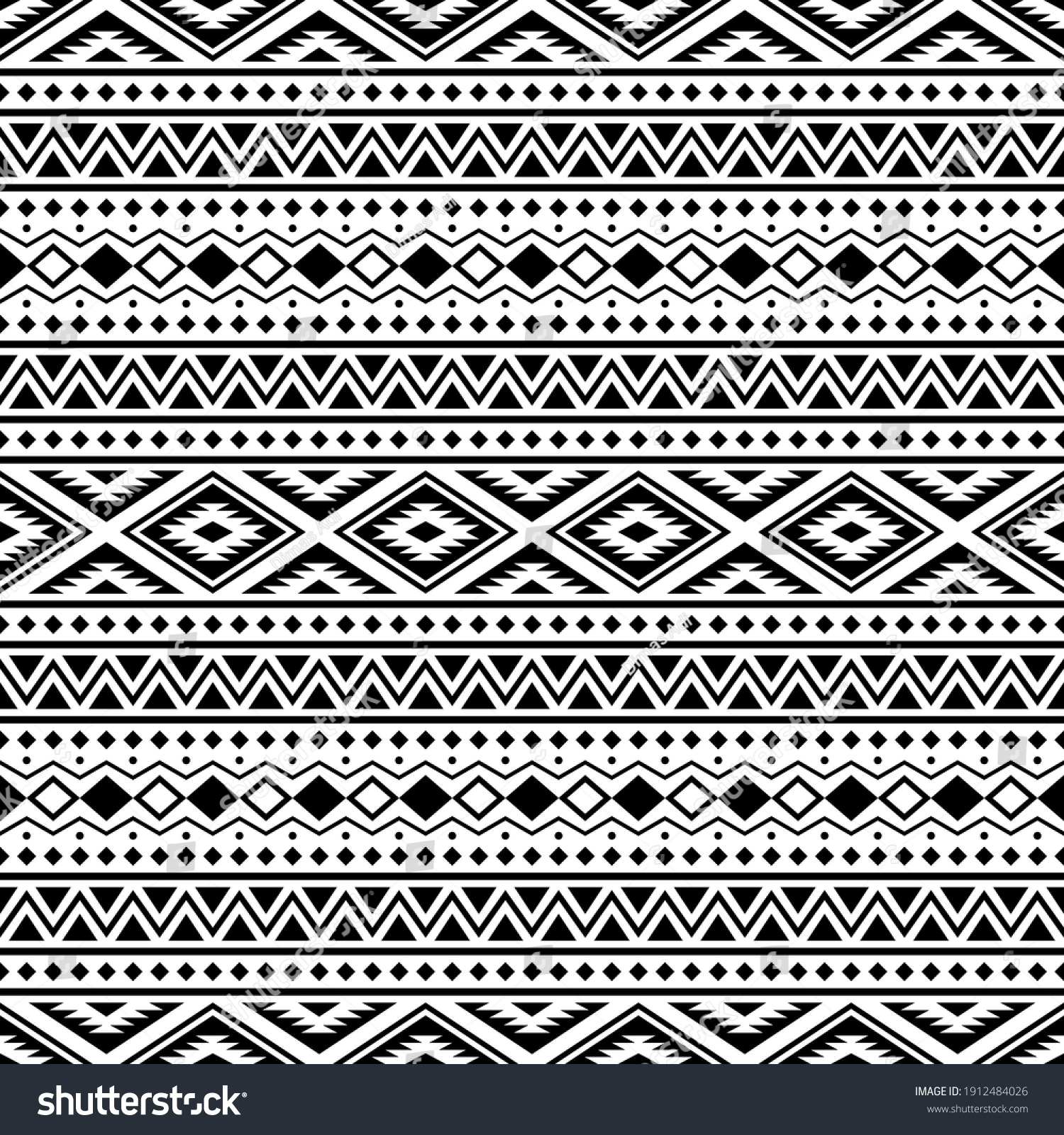 Seamless Ethnic Pattern Traditional Tribal Pattern Stock Vector ...