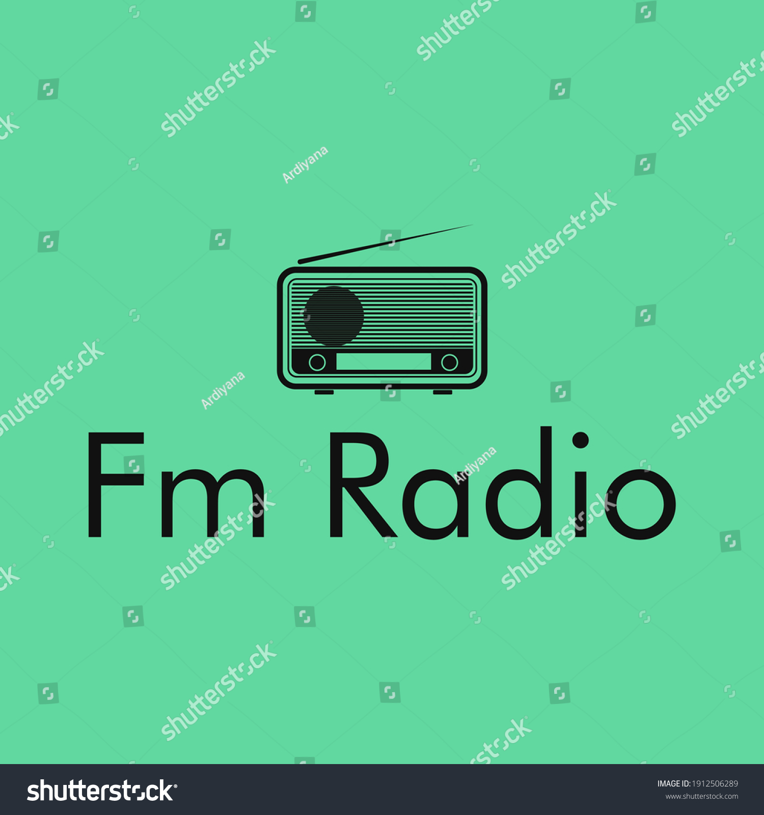 Radio Text Logo Vector Graphics Stock Vector (Royalty Free) 1912506289 ...