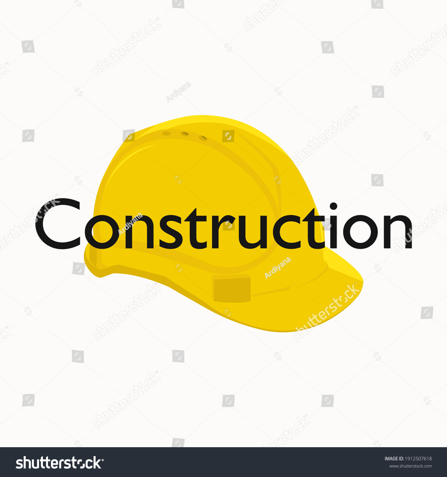 Construction Text Logo Vector Graphics Stock Vector (Royalty Free ...