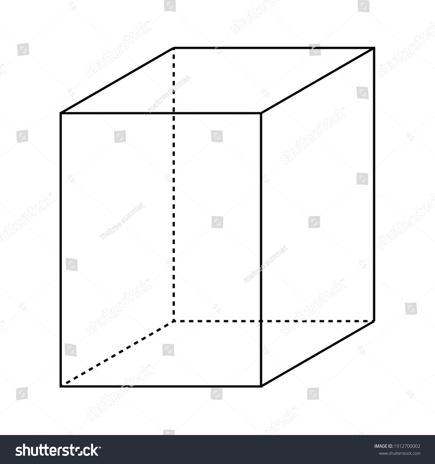 Cubic Square On White Background Stock Vector (Royalty Free) 1912700002 ...