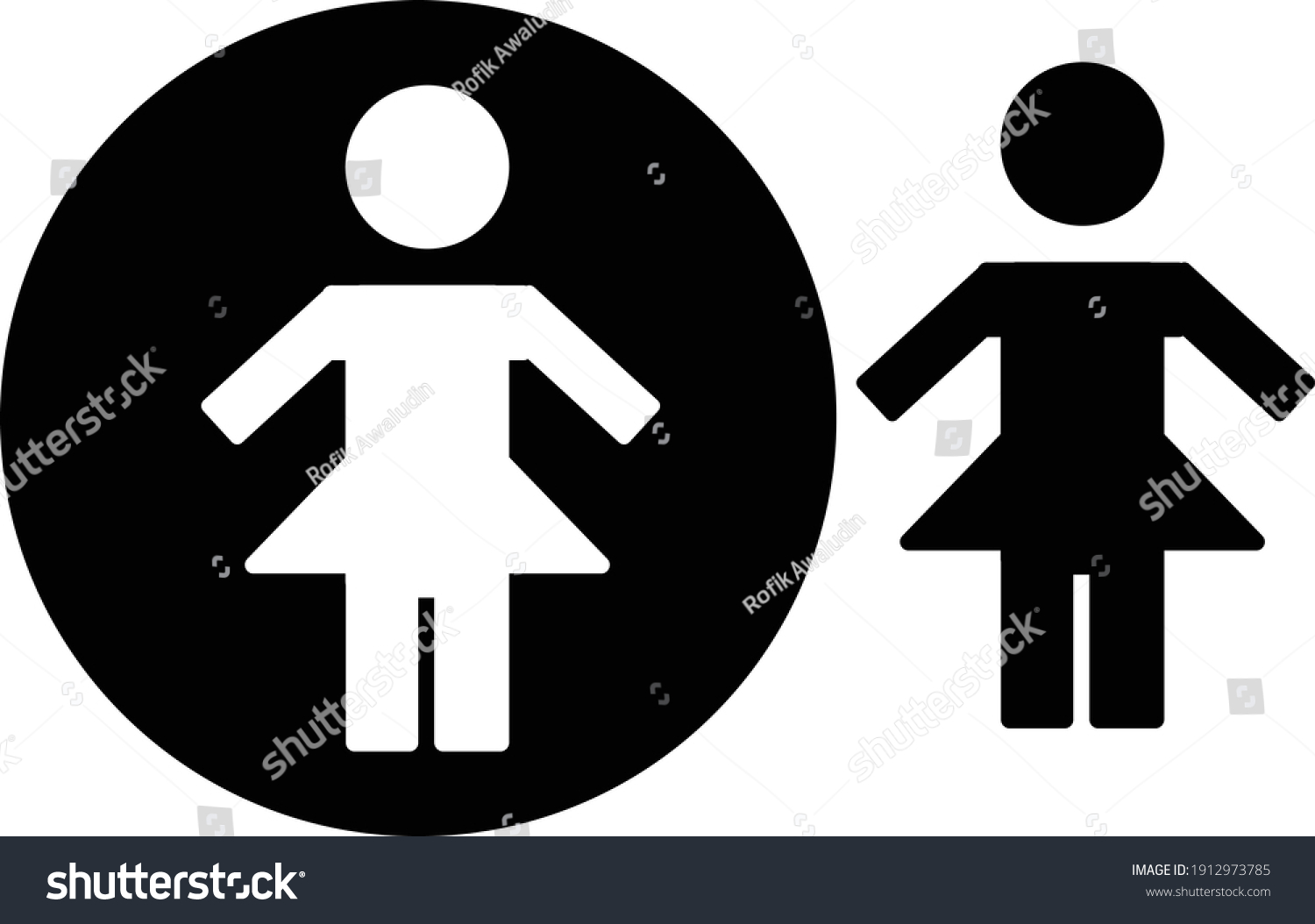 Vector Illustration Women Icon Stock Vector (Royalty Free) 1912973785 ...