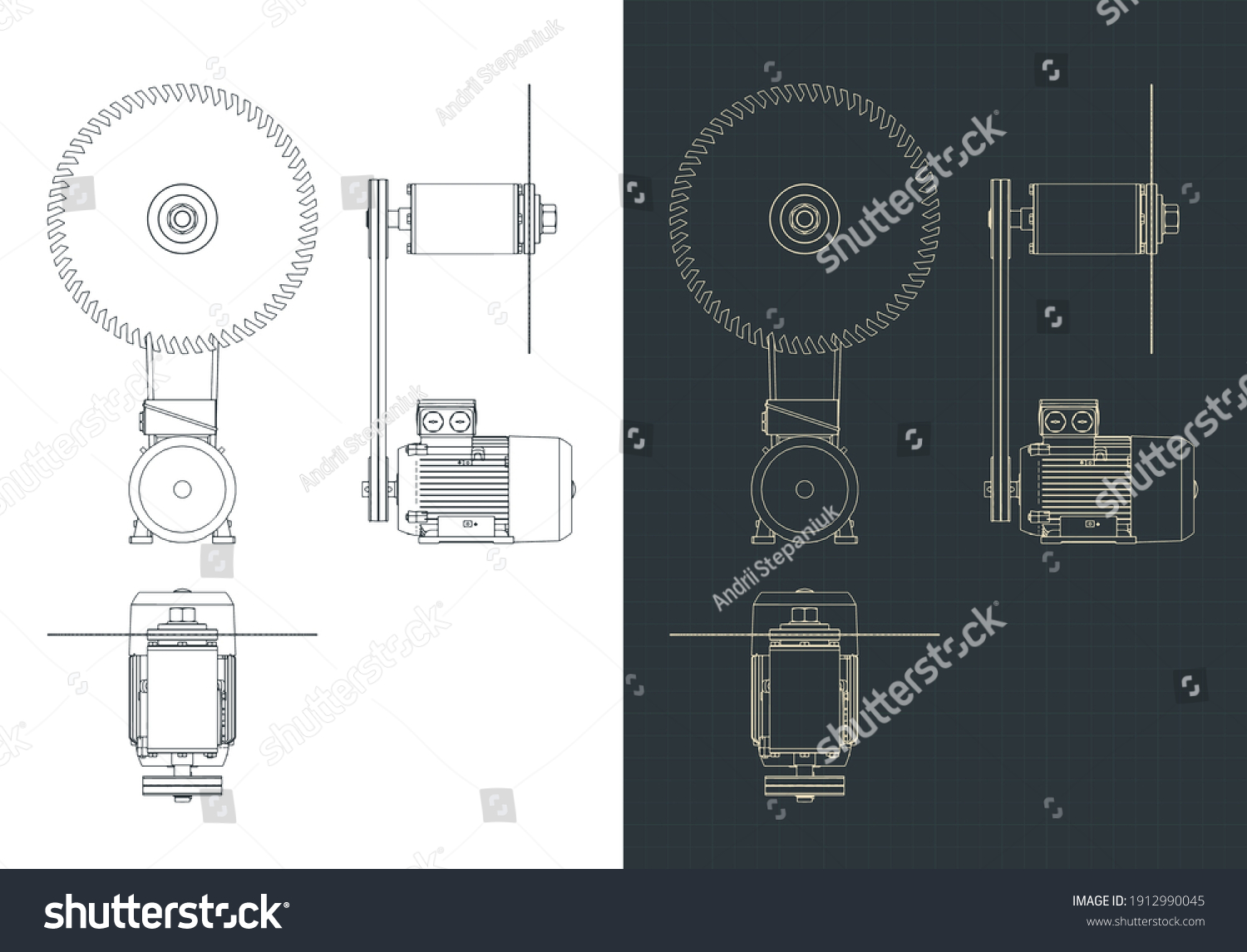 Stylized Vector Illustration Circular Saw Drawings Stock Vector 