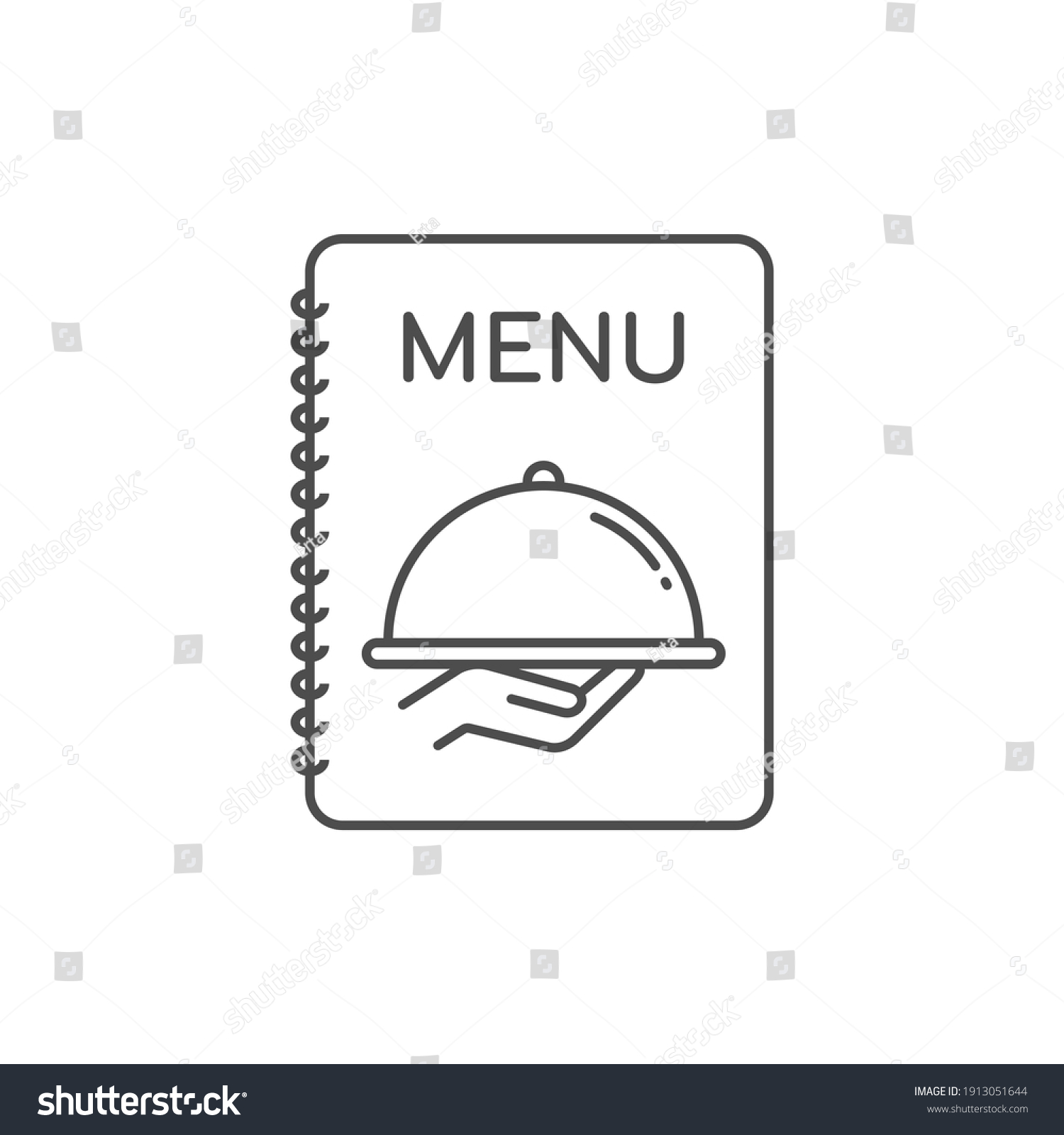 Menu Book Icon Design Isolated On Stock Vector (Royalty Free ...