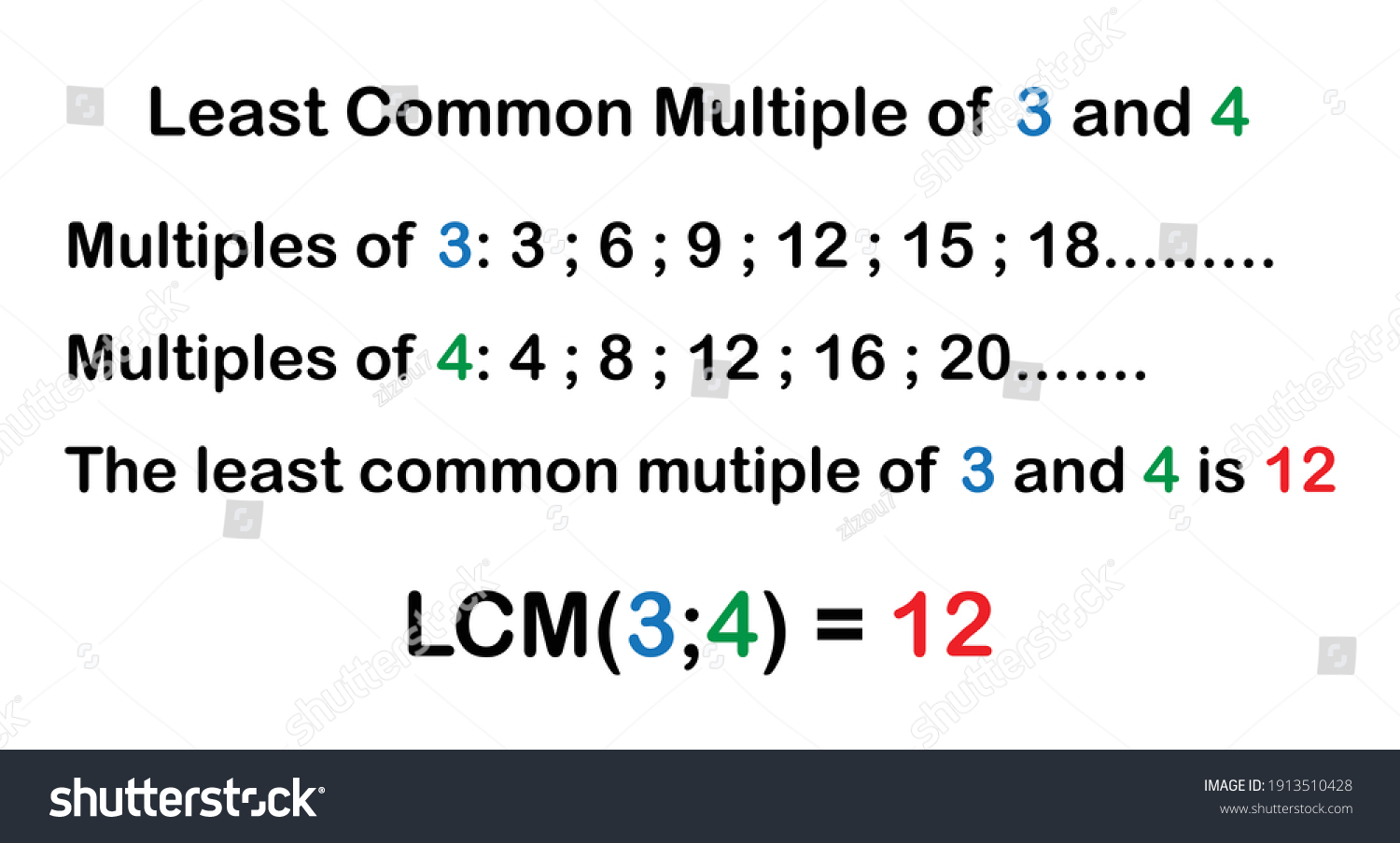 least-common-multiple-lcm-definition-stock-vector-royalty-free