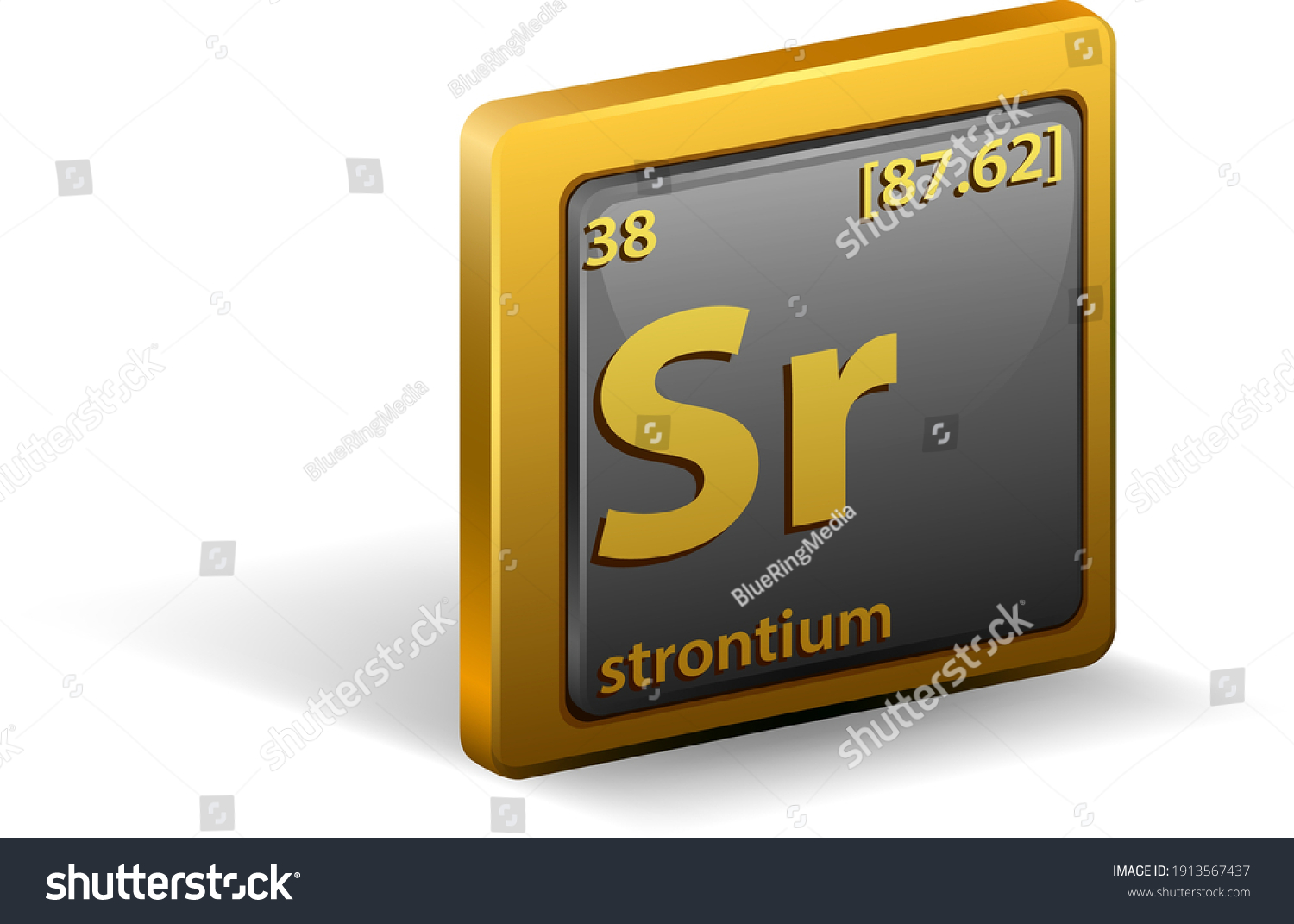 Strontium Chemical Element Chemical Symbol Atomic Stock Vector Royalty Free 1913567437 1765