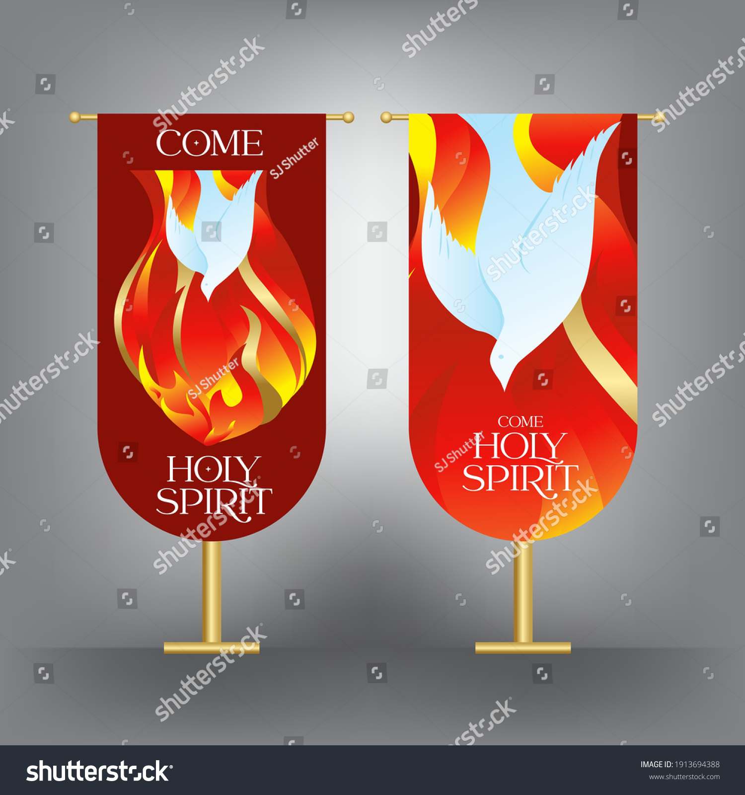 Holy Spirit Banners Vector Illustration Stock Vector (Royalty Free ...