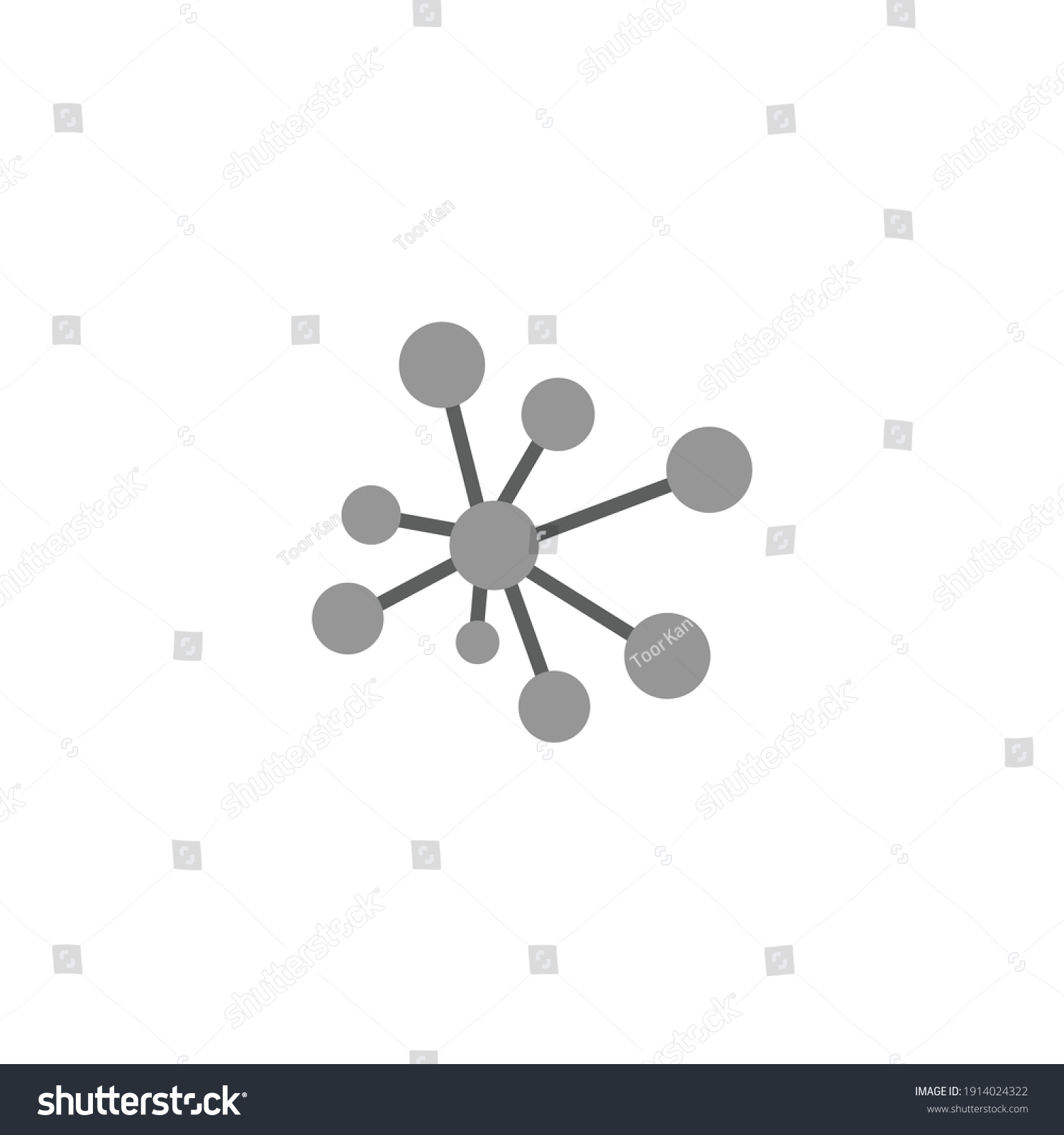 Flat Icon Molecule Vector Illustration Isolated Stock Vector (Royalty ...