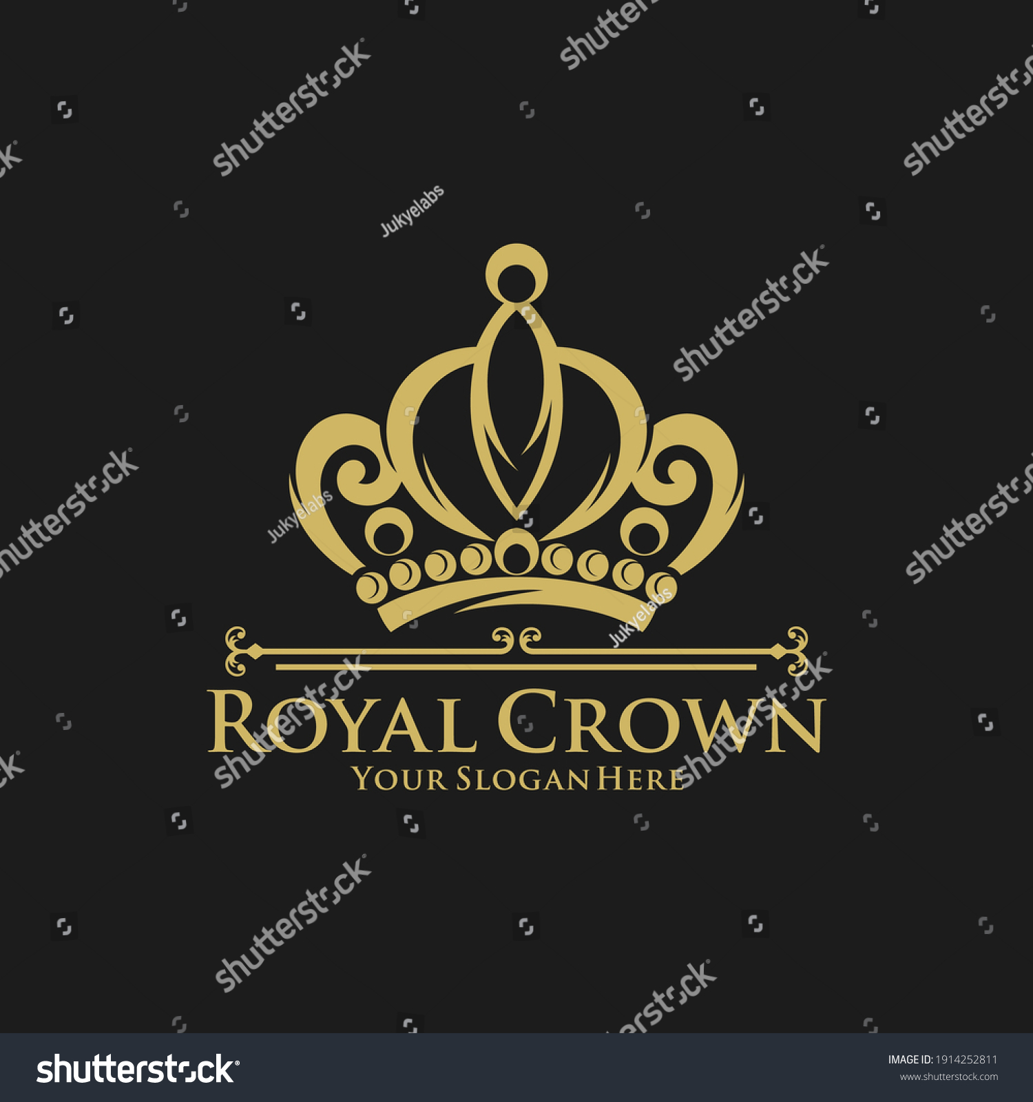 Royal Crown Logo Vector Template Stock Vector (Royalty Free) 1914252811 ...