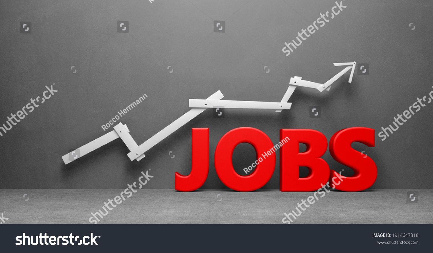 Abstract Symbol Business Job Chart 3d Stock Illustration 1914647818