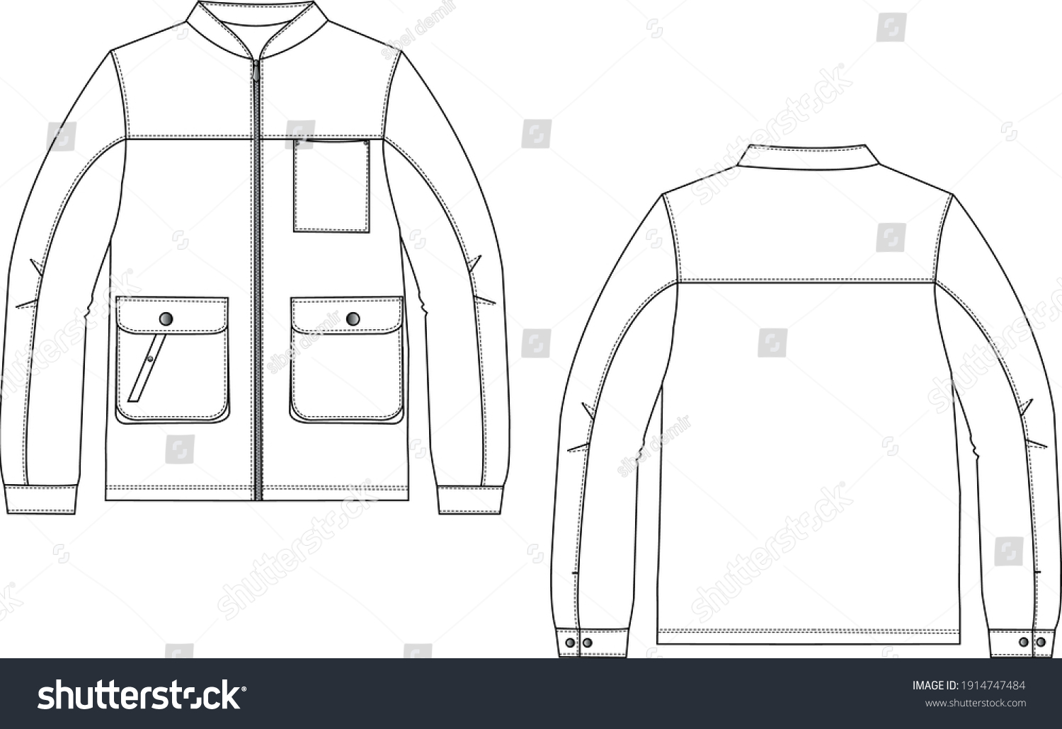 Menswear Vector Drawing Eps 10 Illustrator Stock Vector (Royalty Free ...