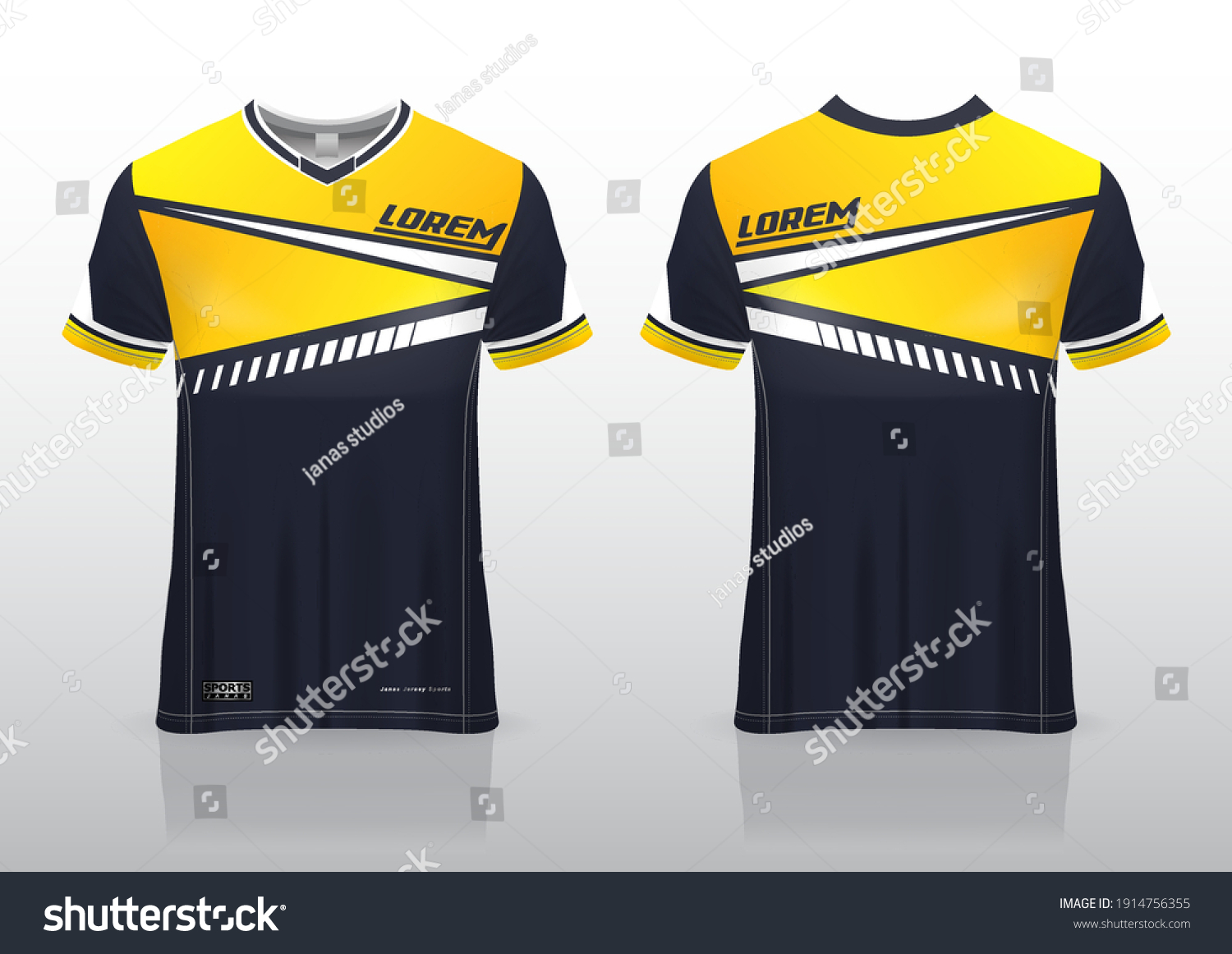 Jersey Sport Shirt Template Design Running Stock Vector (Royalty Free ...