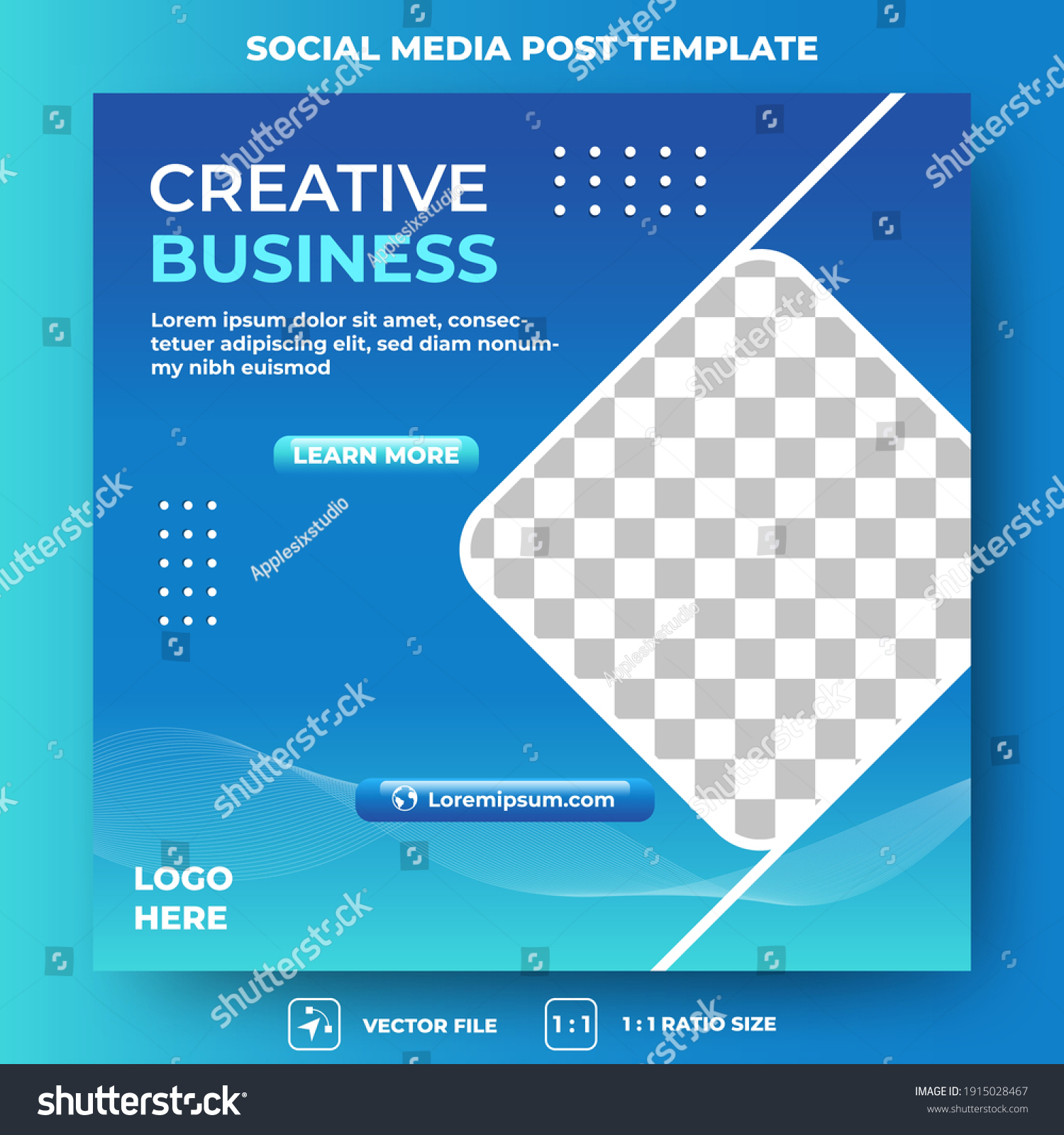 Editable Promotional Banner Template Modern Social Stock Vector ...