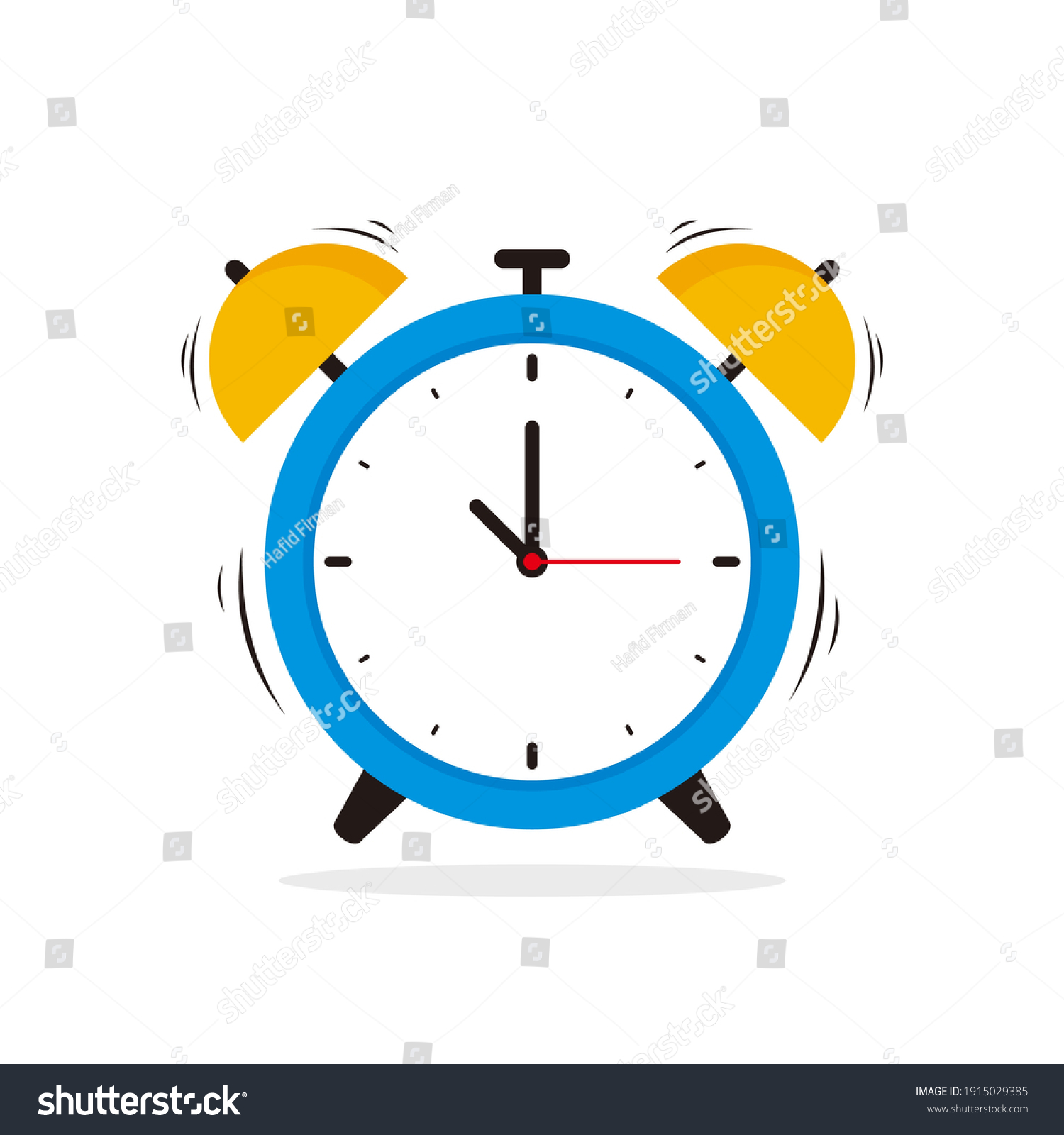 Simple Alarm Clock Illustration Vector Design Stock Vector (Royalty