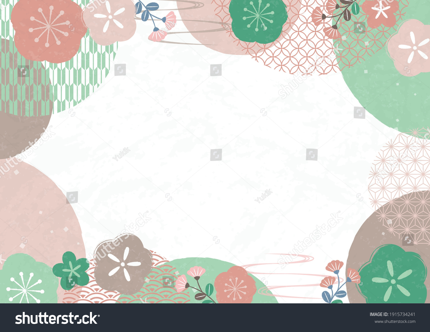 Simple Frame Japanese Traditional Patterns Stock Vector (Royalty Free ...