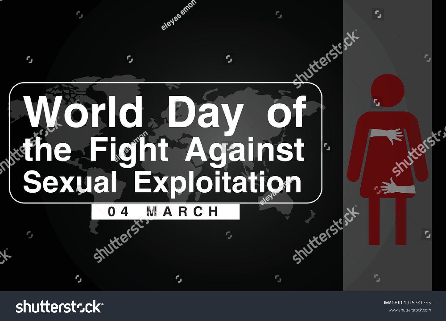 World Day Fight Against Sexual Exploitation Stock Vector (Royalty Free ...