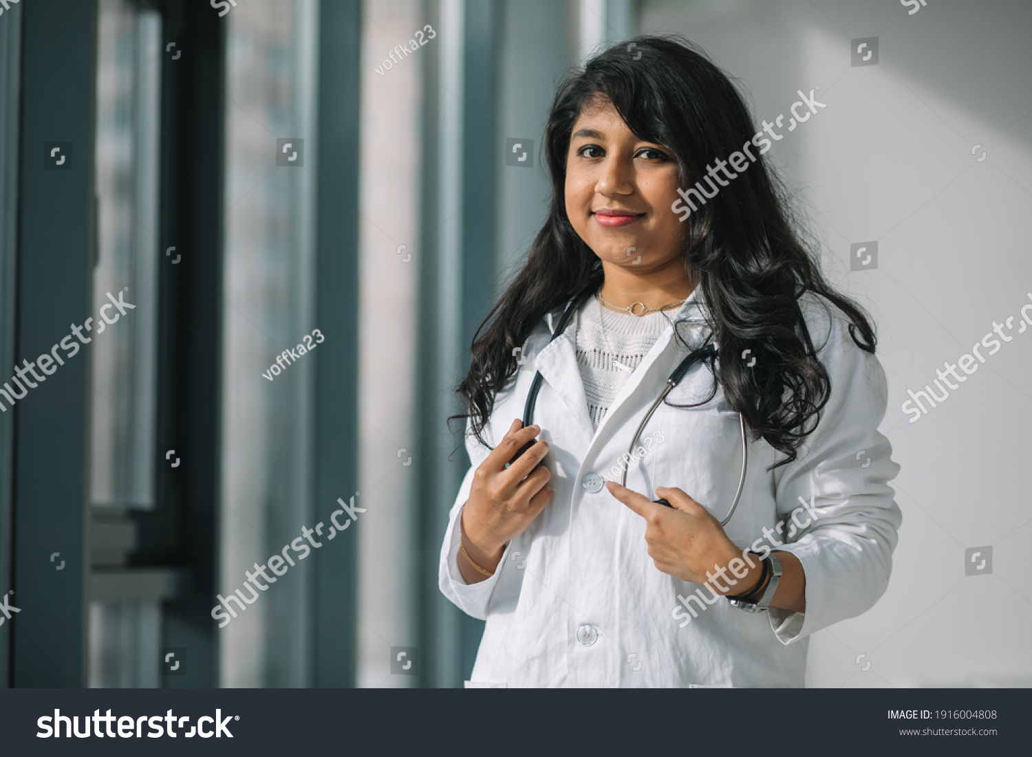 Young Indian Medical Student Clinic Practice Stock Photo 1916004808 ...