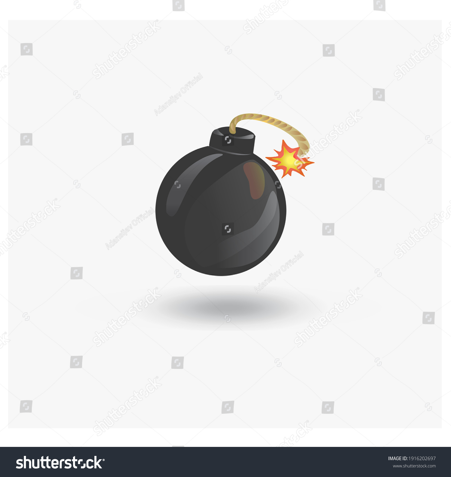 Bomb Vector Isolated Bomb Realistic Glossy Stock Vector (royalty Free 