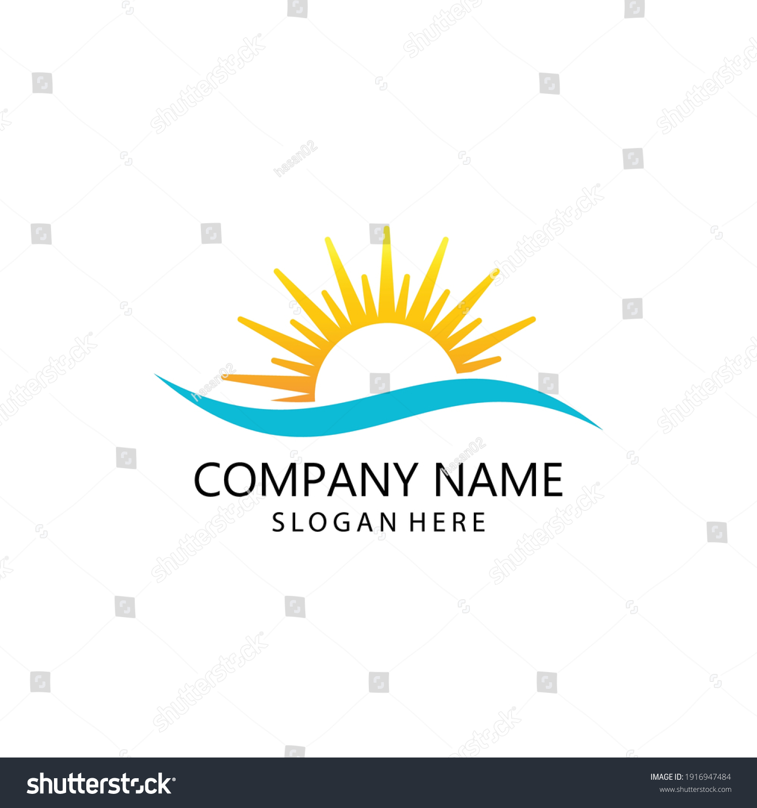 Sun Illustration Logo Vector Icon Template Stock Vector (Royalty Free ...