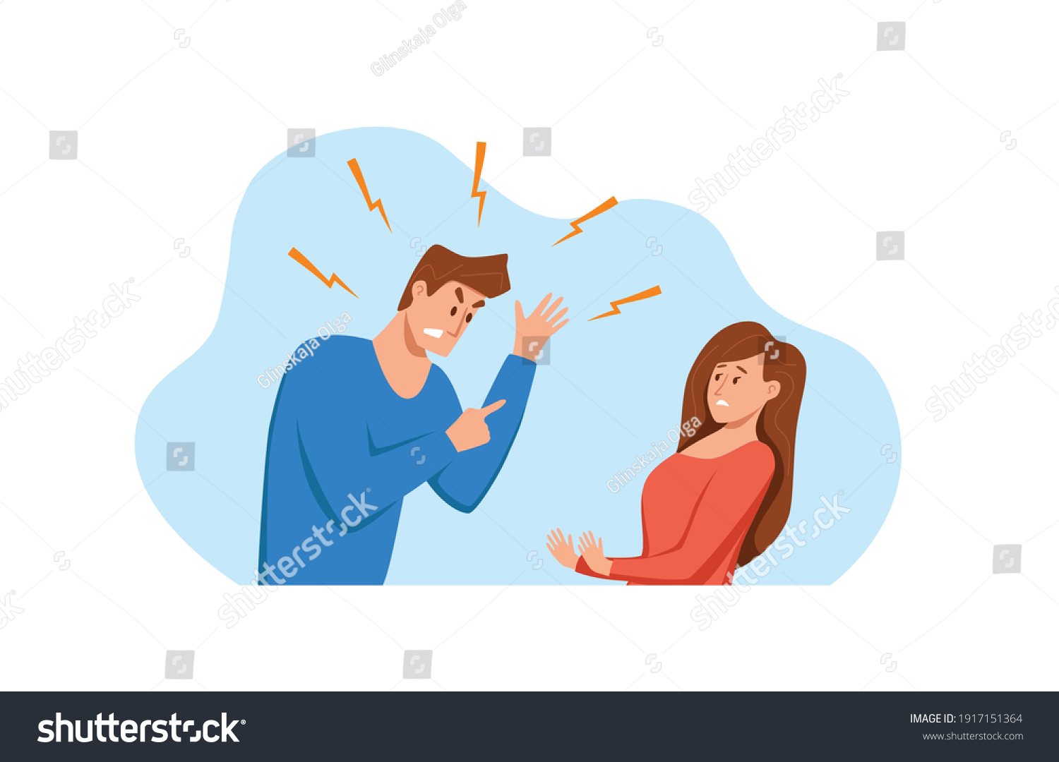 Angry Arguing Couple People Shouting Vector Stock Vector Royalty Free 1917151364 Shutterstock 5592