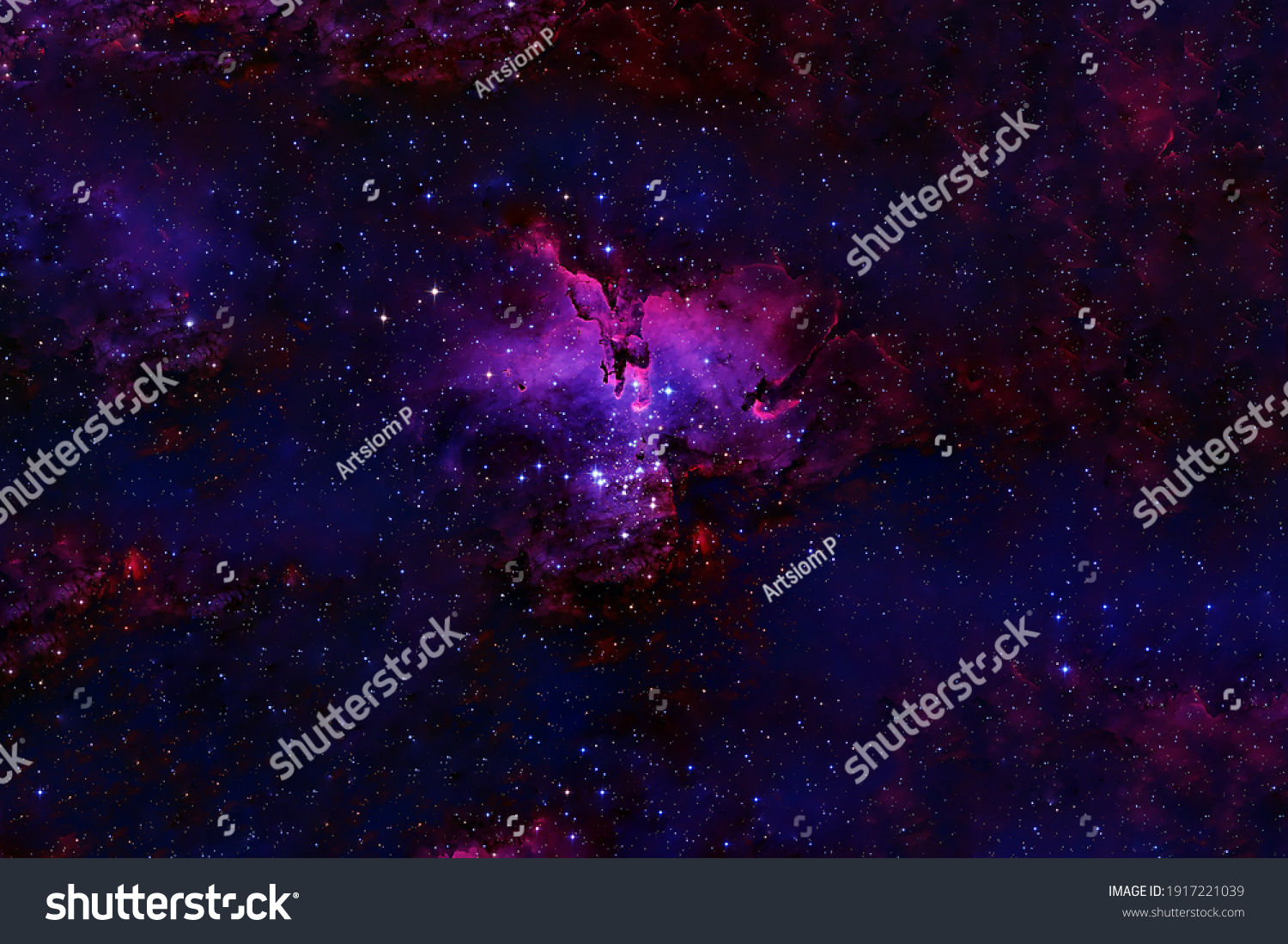 Beautiful Space Stars Galaxies Elements This Stock Photo 1917221039 ...