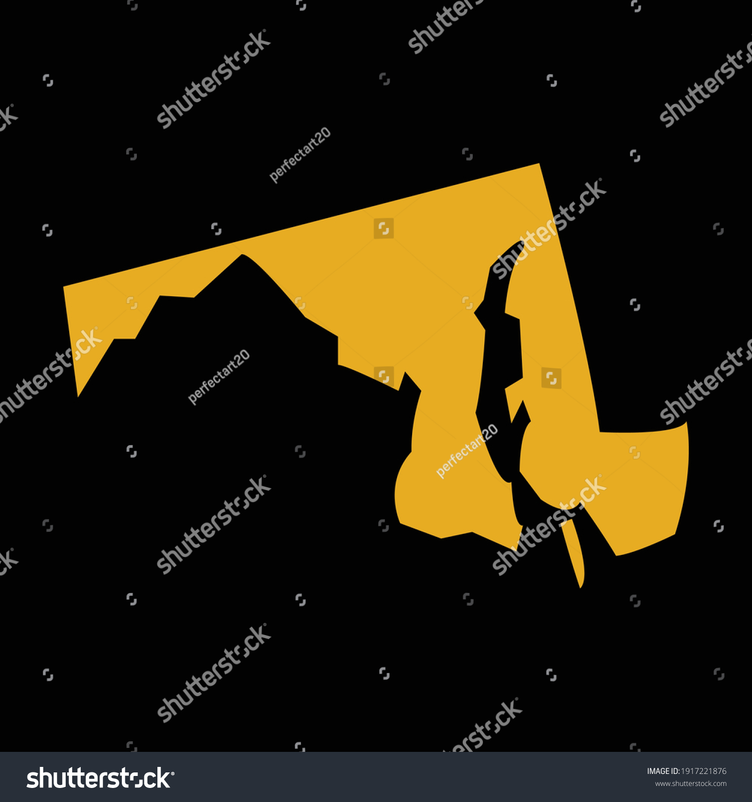 Map Maryland High Detailed Vector Illustration Stock Vector (Royalty ...