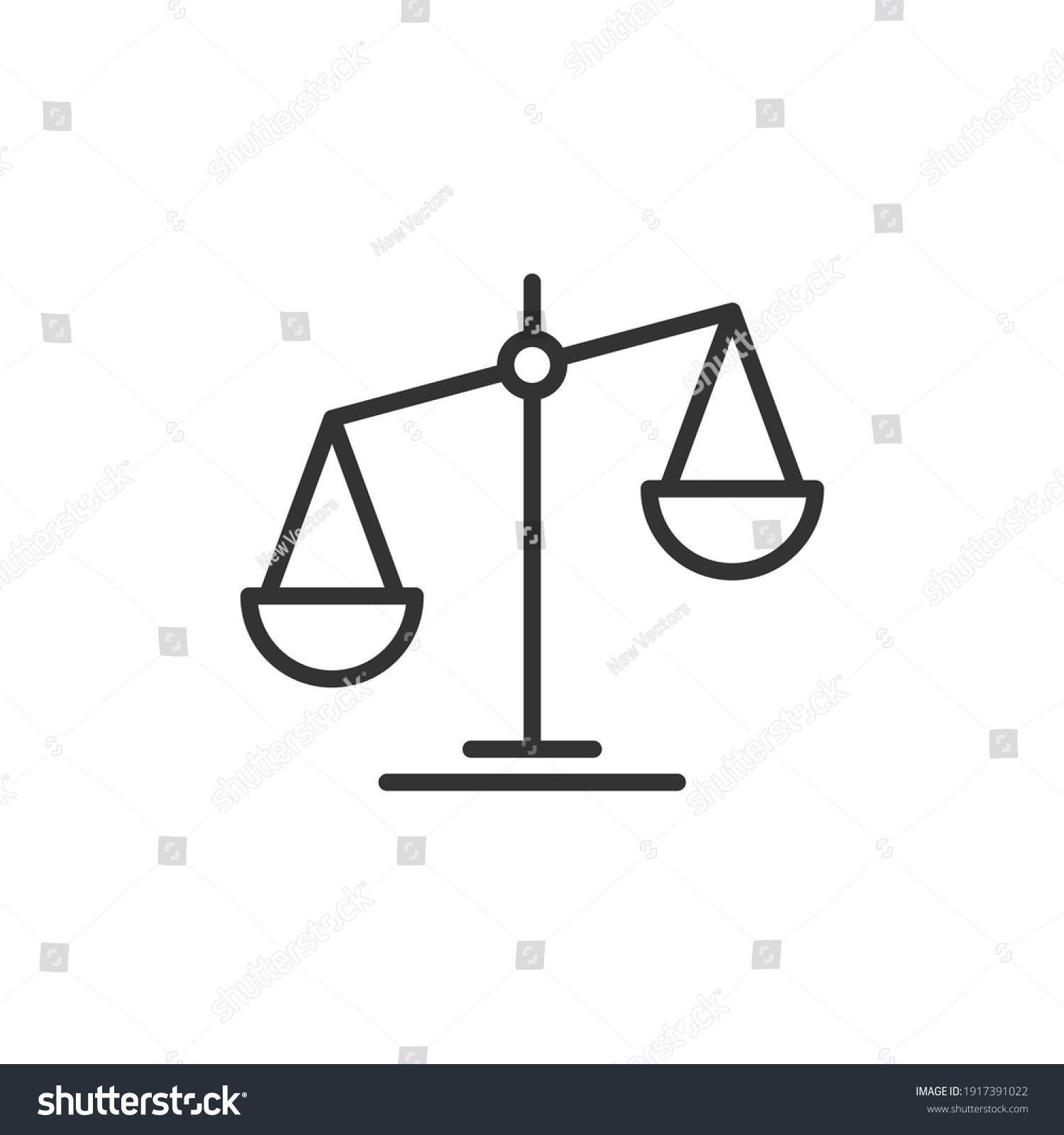 Law Scale Outline Icon Linear Style Stock Vector (Royalty Free ...