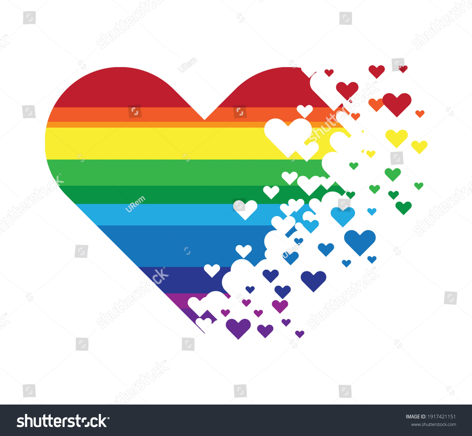 Rainbow Heart Heart Icon Lgbt Color Stock Vector Royalty Free 1917421151 Shutterstock 8308