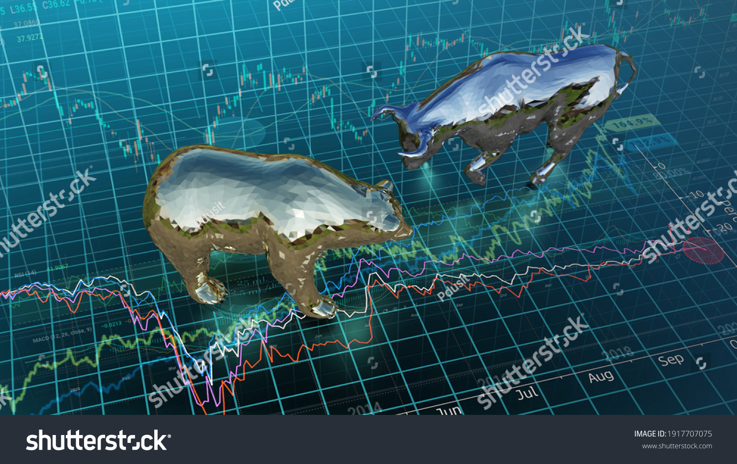 Bull Bear Symbols Stock Market Trends Stock Illustration 1917707075 ...