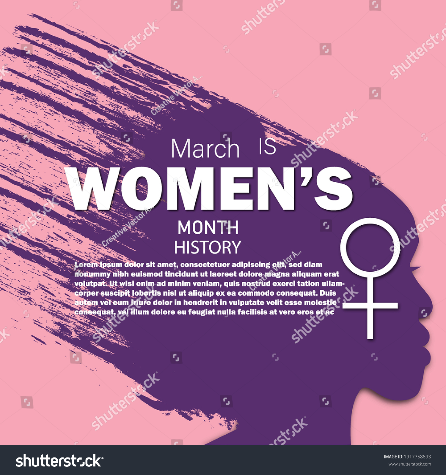 March Womens History Month Vector Illustration Stock Vector Royalty Free 1917758693 Shutterstock 1057