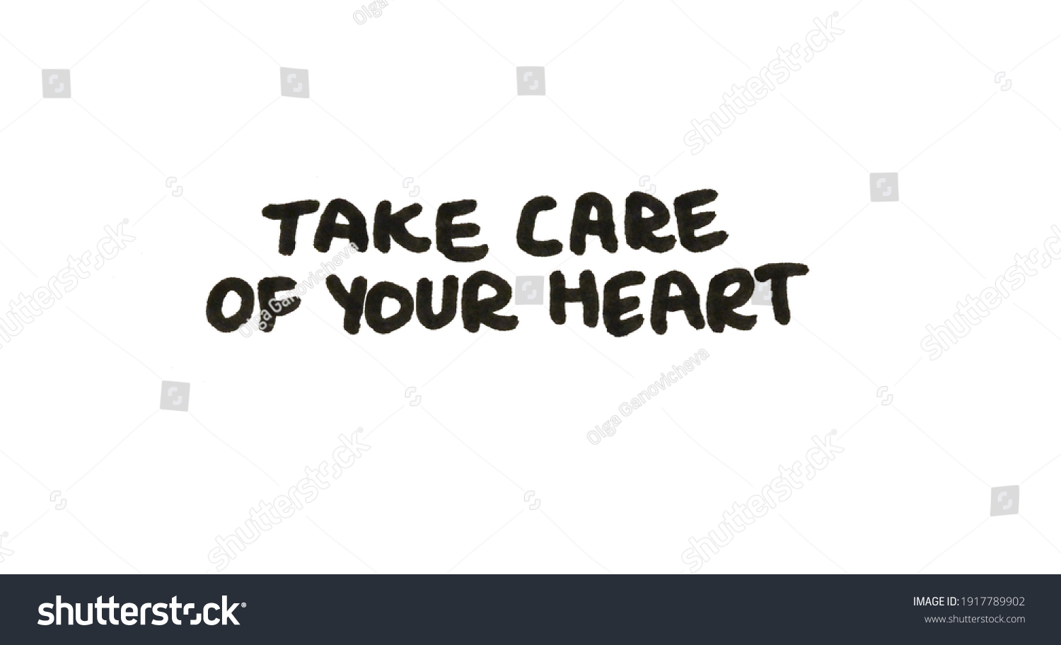 take-care-your-heart-handwritten-message-stock-illustration-1917789902