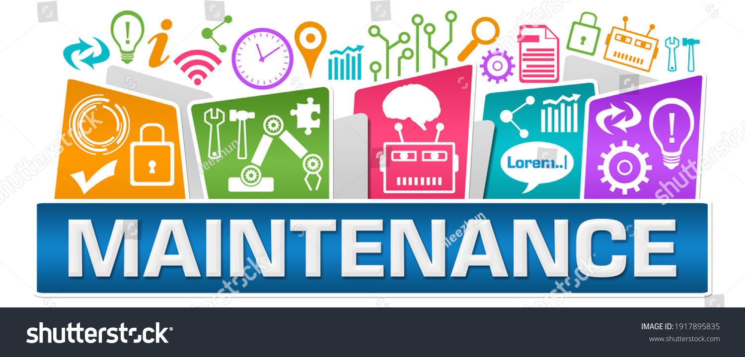 Maintenance Concept Image Text Related Symbols Stock Illustration ...