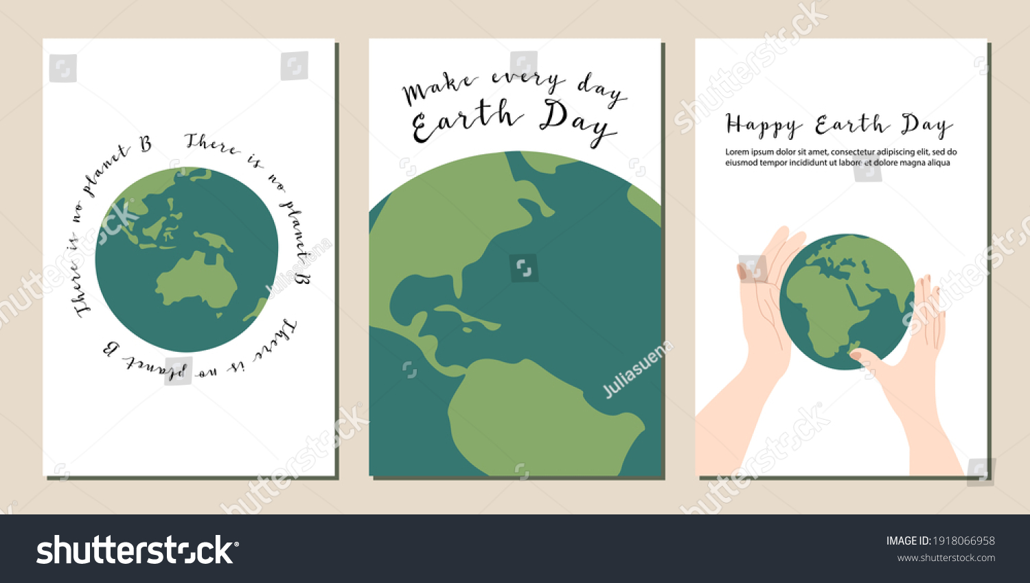 Happy Earth Day Earth Hour Environment Stock Vector (Royalty Free ...