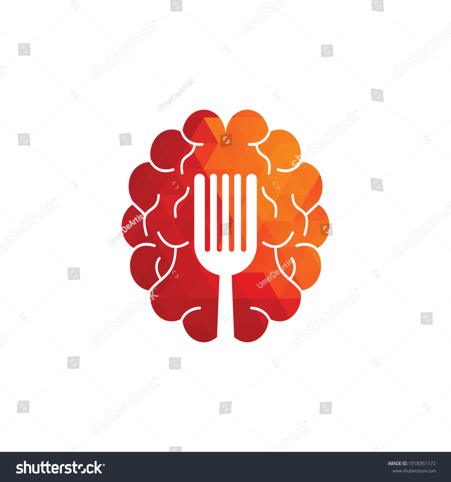 Brain Food Vector Logo Design Thing Stock Vector (Royalty Free ...