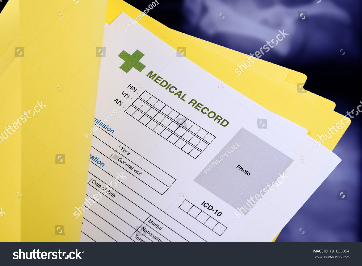 Blank Medical Record Yellow Folder Stock Photo 191835854 | Shutterstock