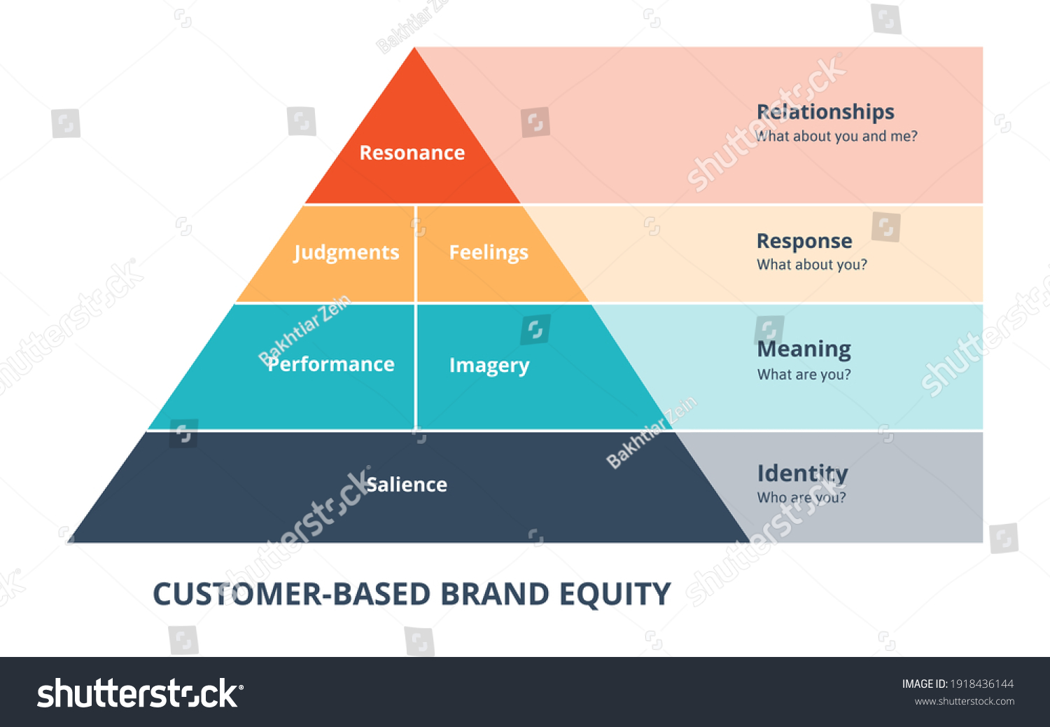 Customer Based Brand Equity Diagram Infographic Stock Vector (Royalty ...