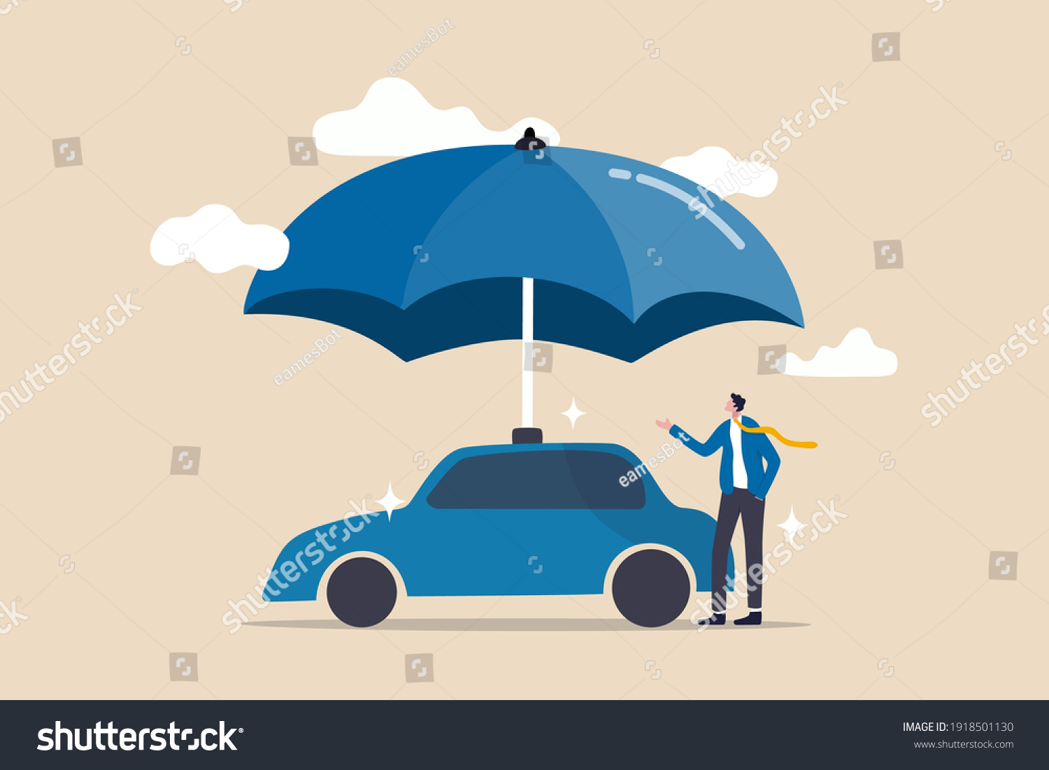 car-insurance-accident-protection-vehicle-safety-stock-vector-royalty