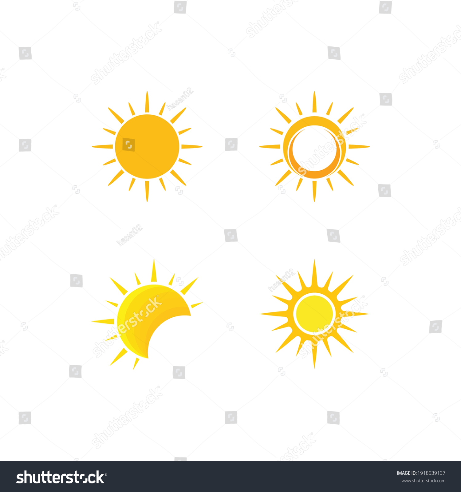 Sun Illustration Logo Vector Icon Template Stock Vector (Royalty Free ...