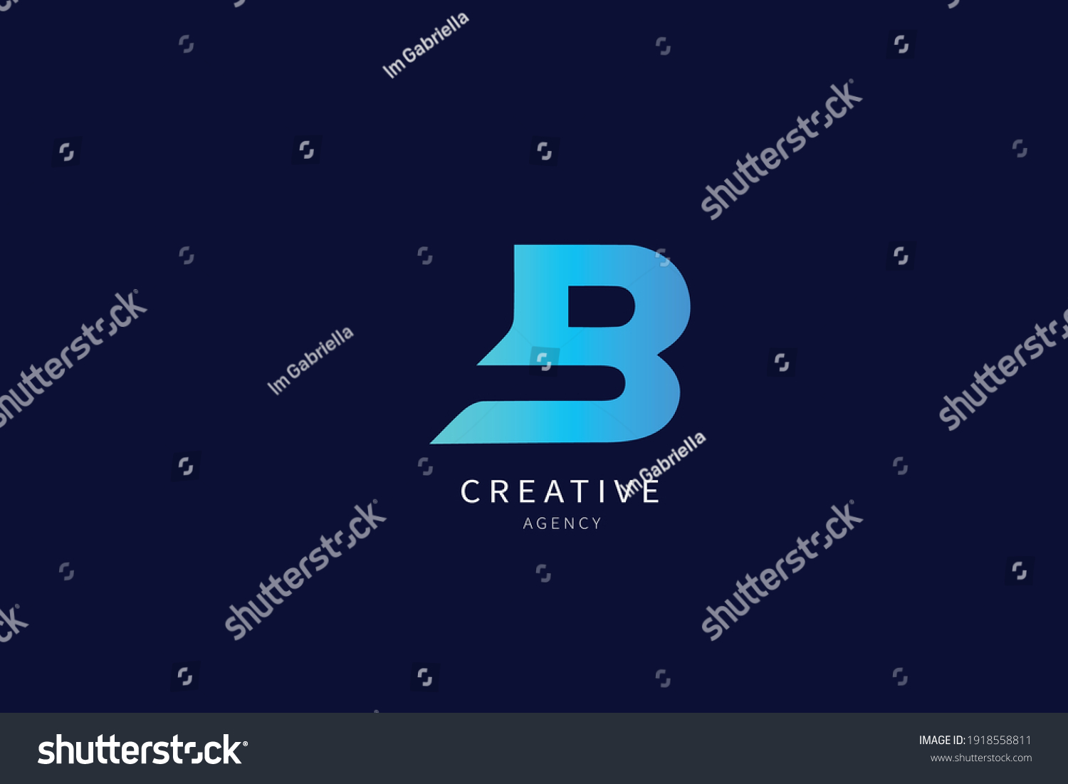 B Letter Logo Monogram Minimalist Design Stock Vector (Royalty Free ...