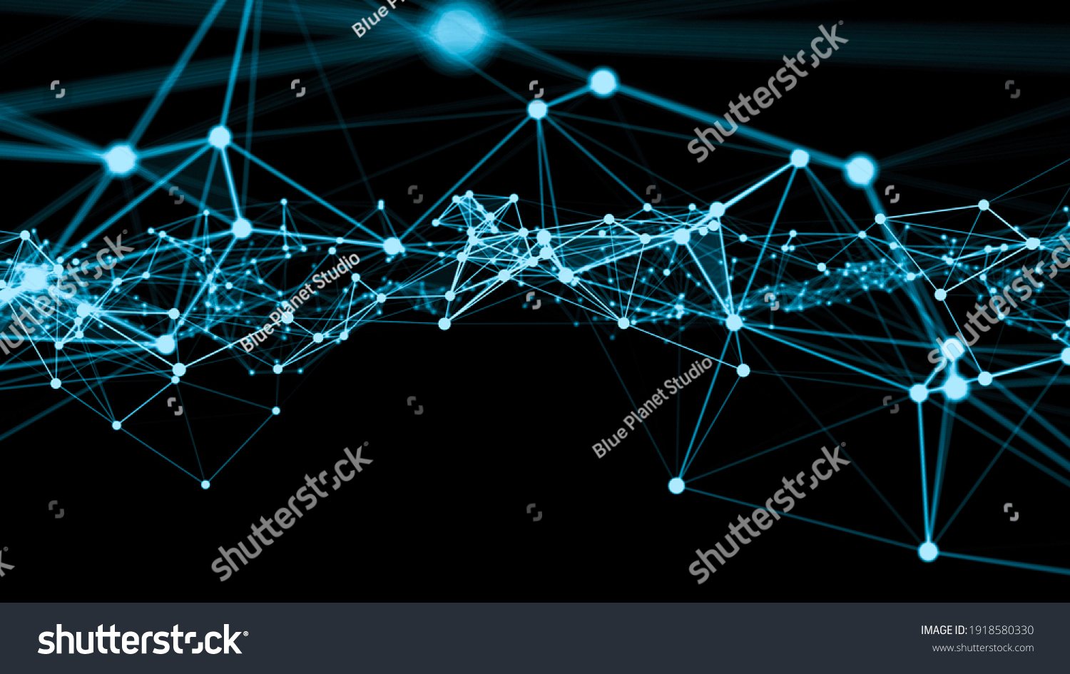 Wave Connection Network Dots Innovative Creation Stock Illustration ...