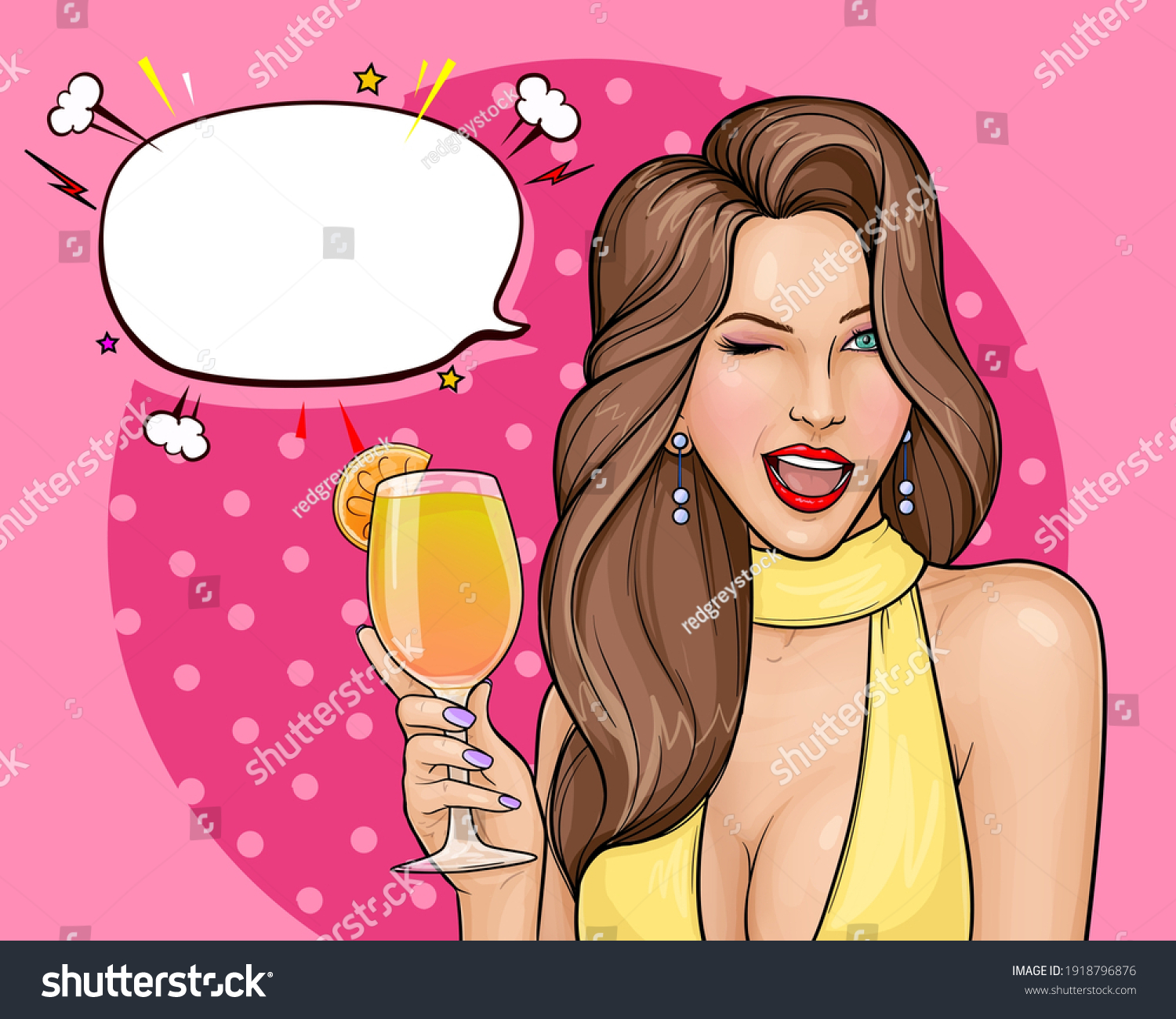 Pop Art Vector Illustration Sexy Girl Stock Vector Royalty Free 1918796876 Shutterstock 8350