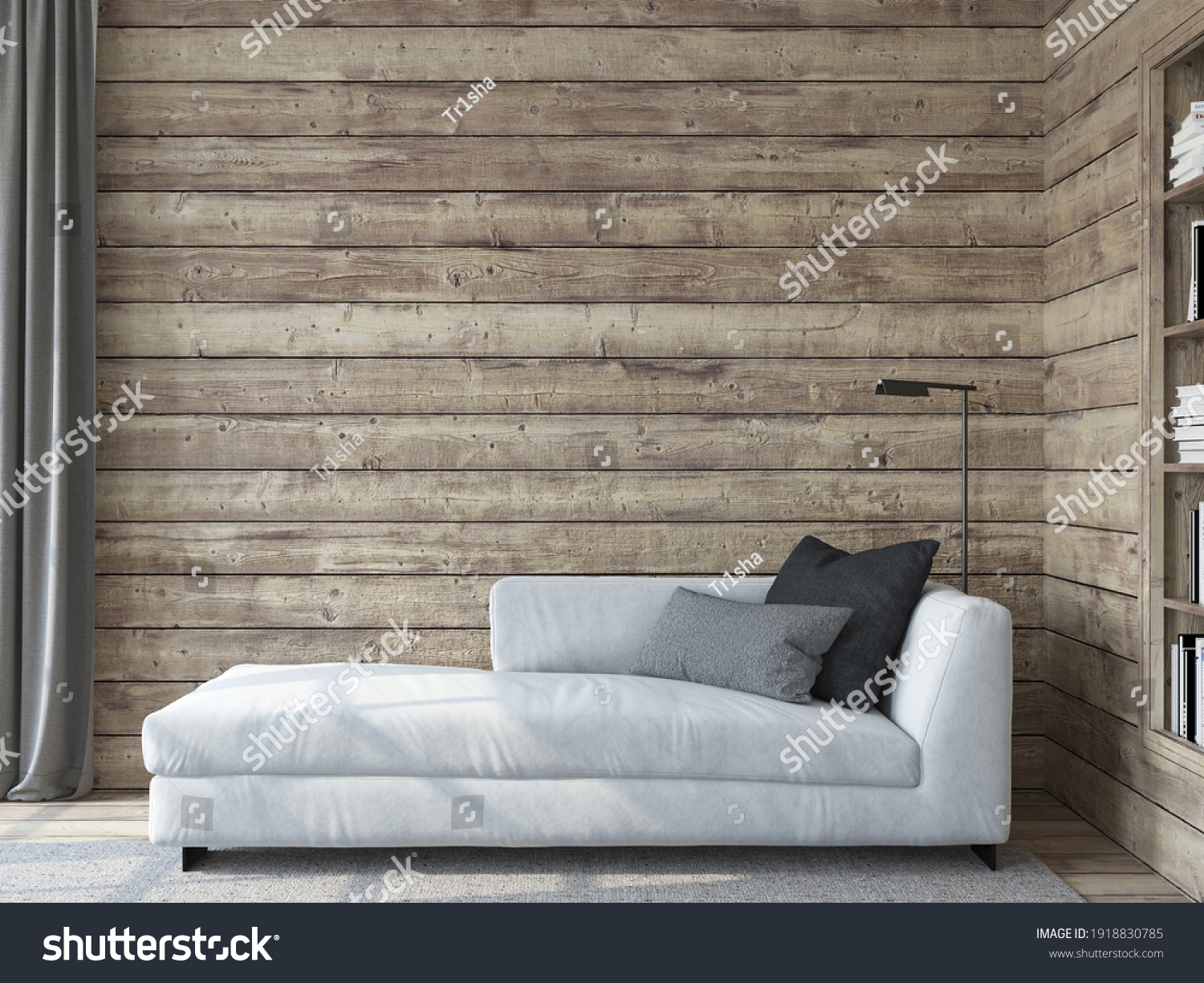 Modern Living Room Interior Interior Mockup Stock Illustration ...