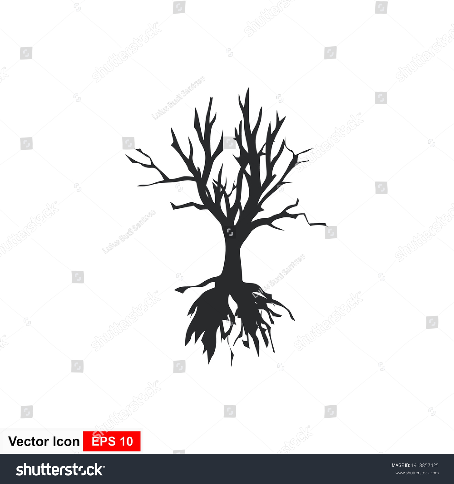 Wither Tree Roots Vector Illustration Molt Stock Vector (Royalty Free ...