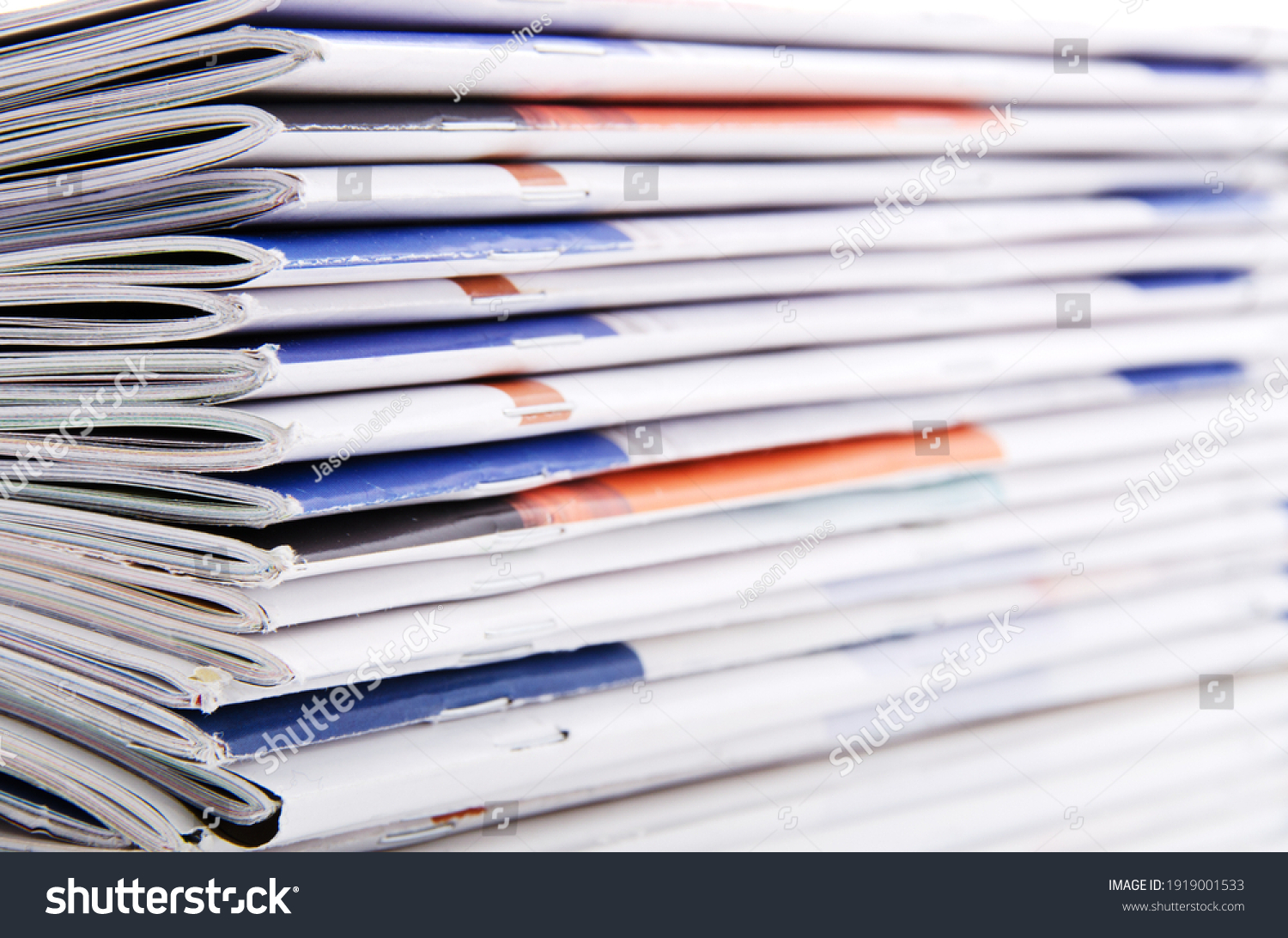 Stack Magazine Spines Copy Space Stock Photo 1919001533 | Shutterstock