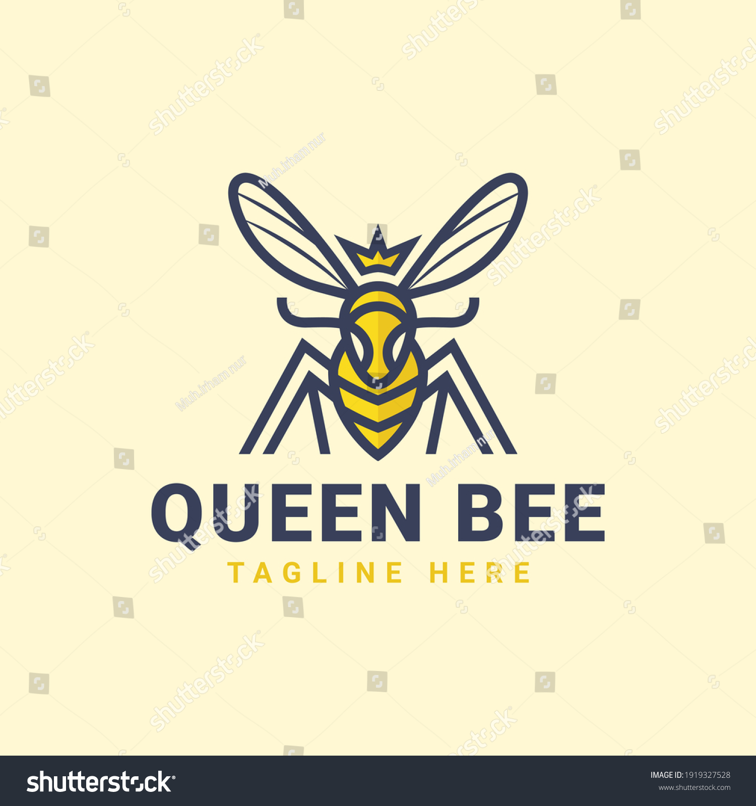 Queen Bee Logo Suitable Brand Logos Stock Vector (Royalty Free ...