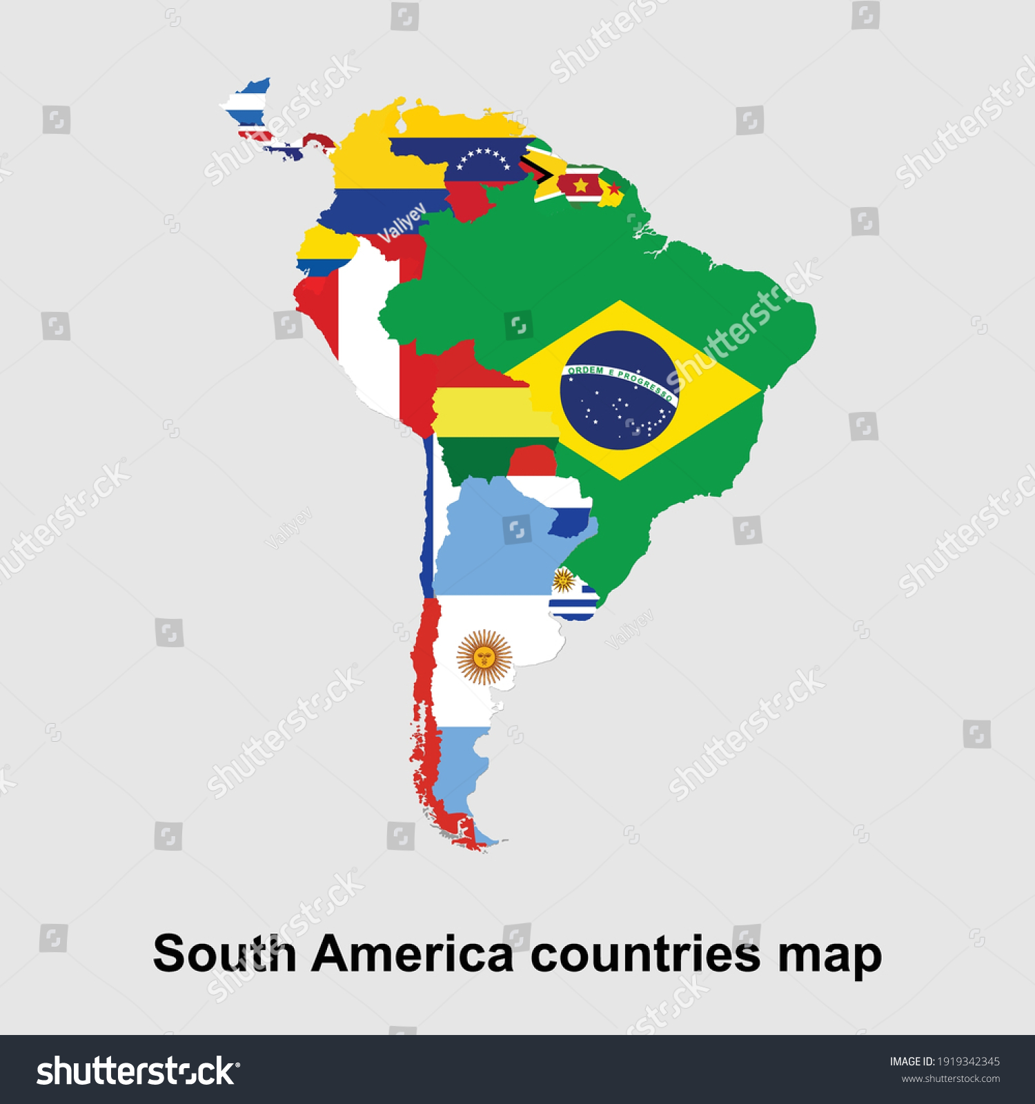 map-south-america-countries-isolated-vector-stock-vector-royalty-free