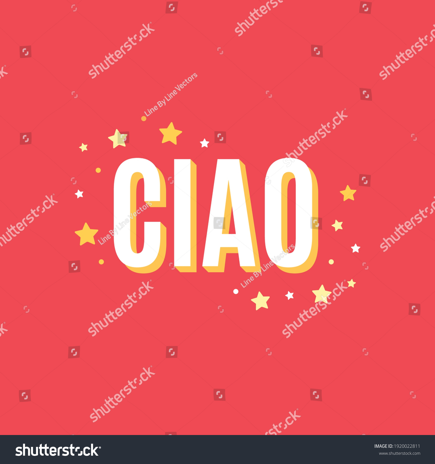 Translation Hello Goodbye Ciao Text Ciao Stock Vector (Royalty Free ...