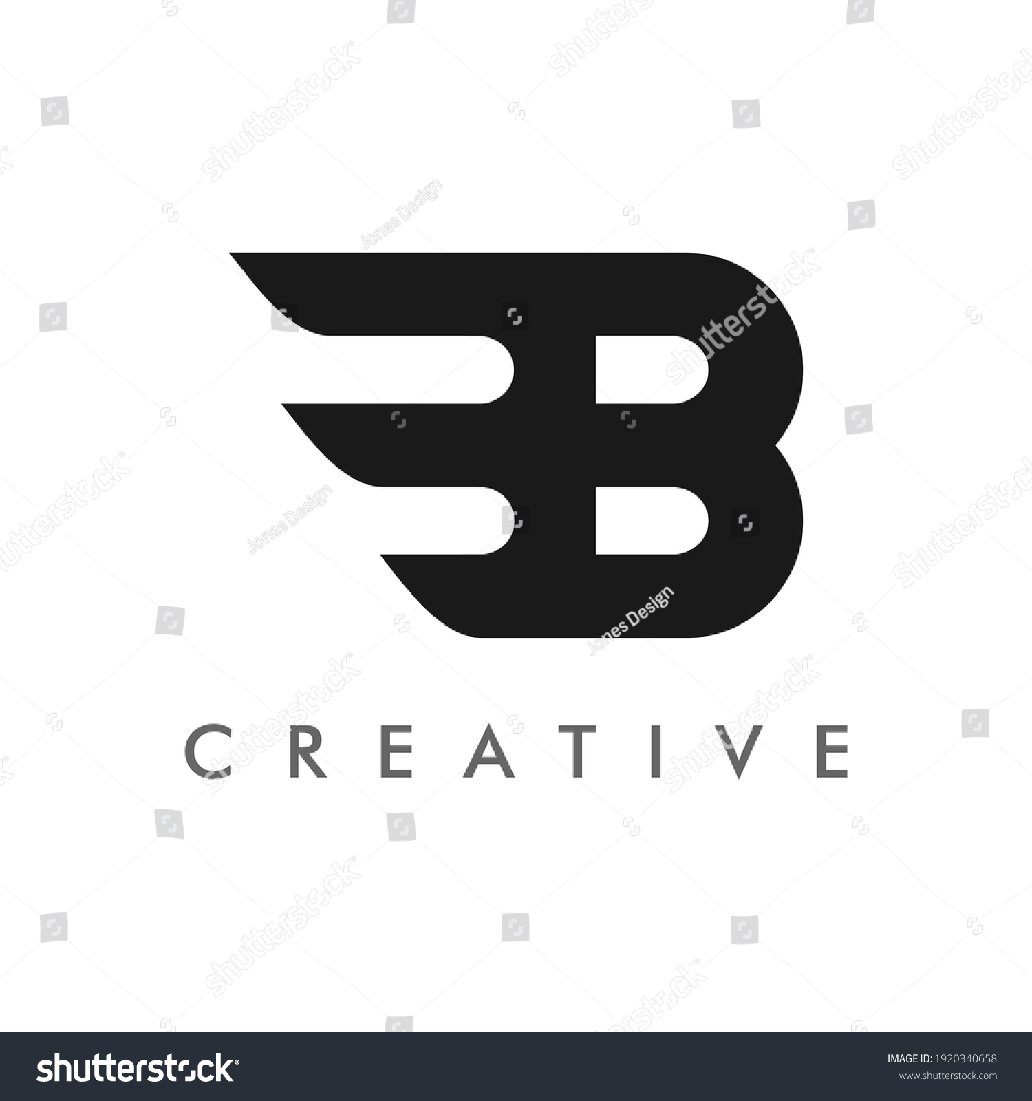 Logo Illustration Letter B Wing Vector Stock Vector (Royalty Free ...