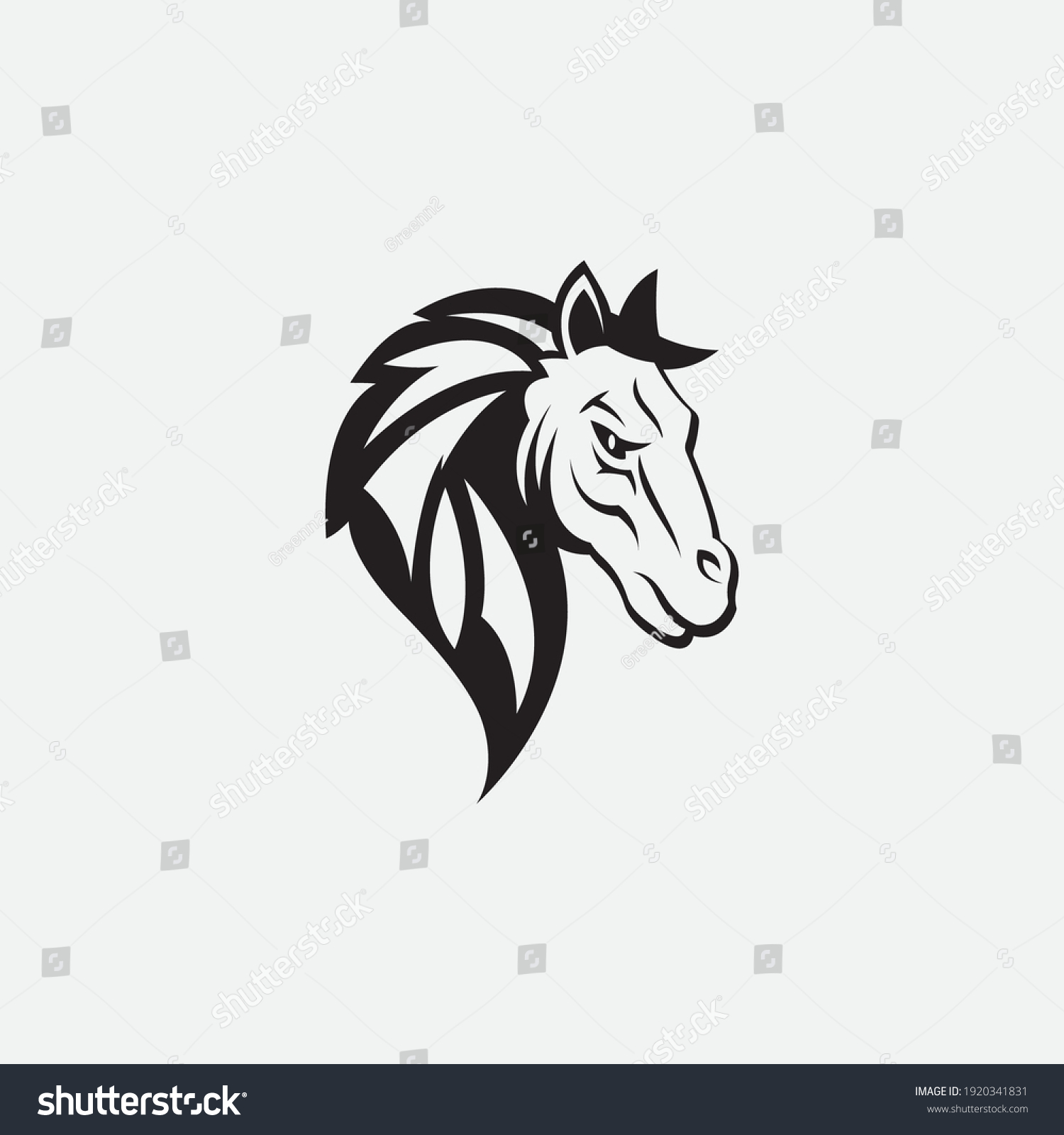 Horse Logo Template Vector Icon Illustration Stock Vector (Royalty Free ...